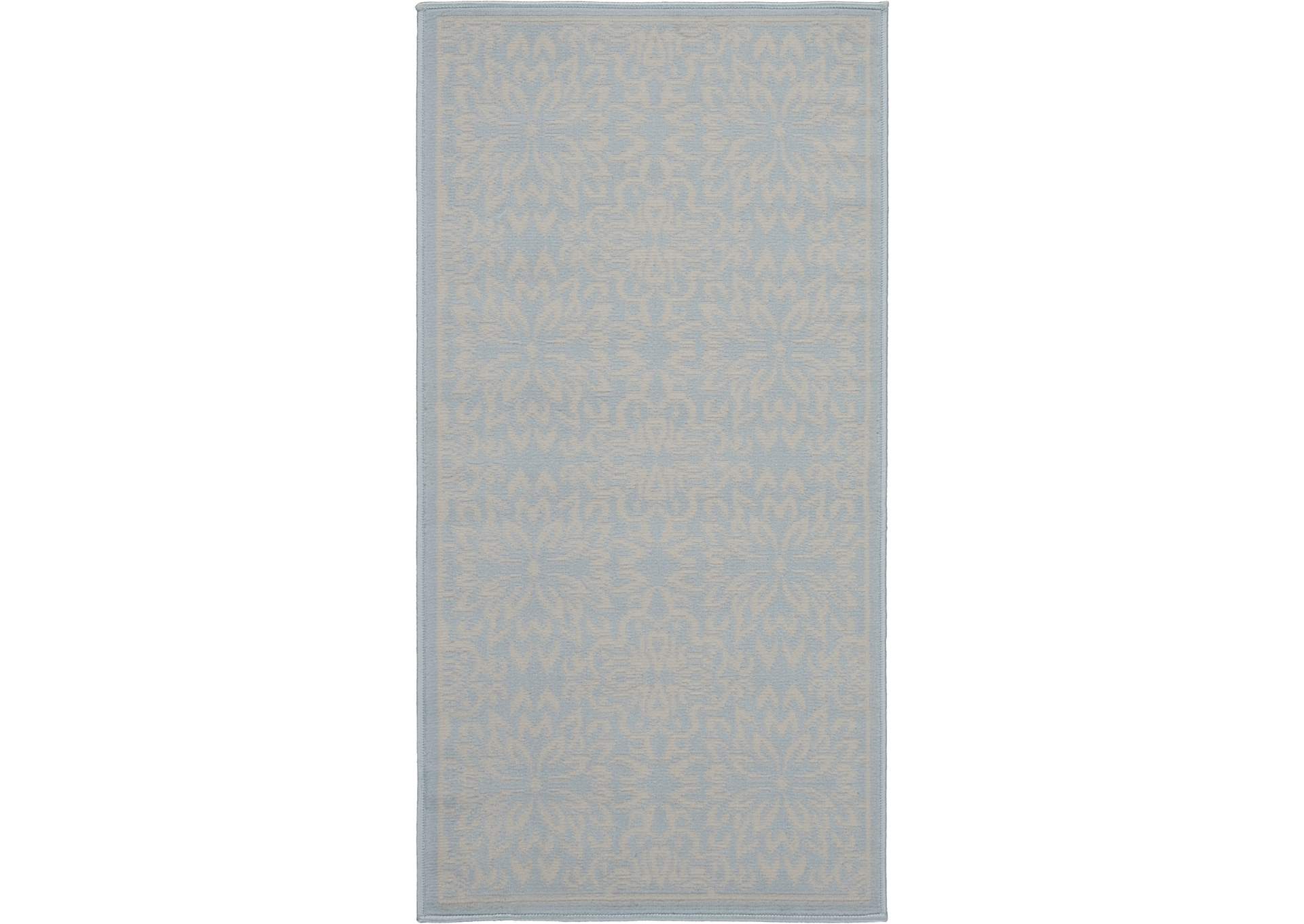 Nourison Jubilant 2' x 4' Small Light Blue Floral Area Rug,Nourison