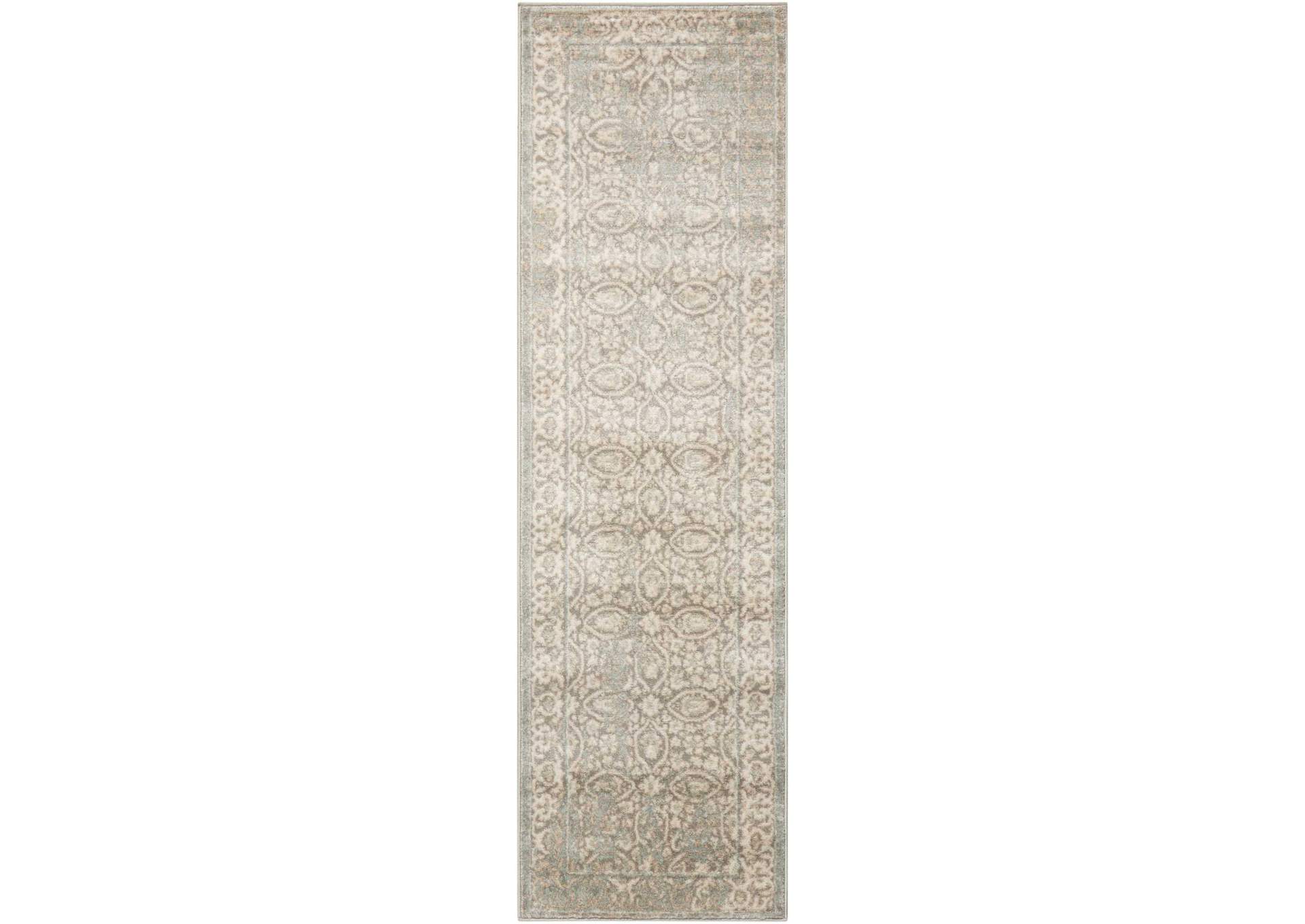 Nourison Euphoria EUP05 Grey 8' Runner Hallway Rug,Nourison