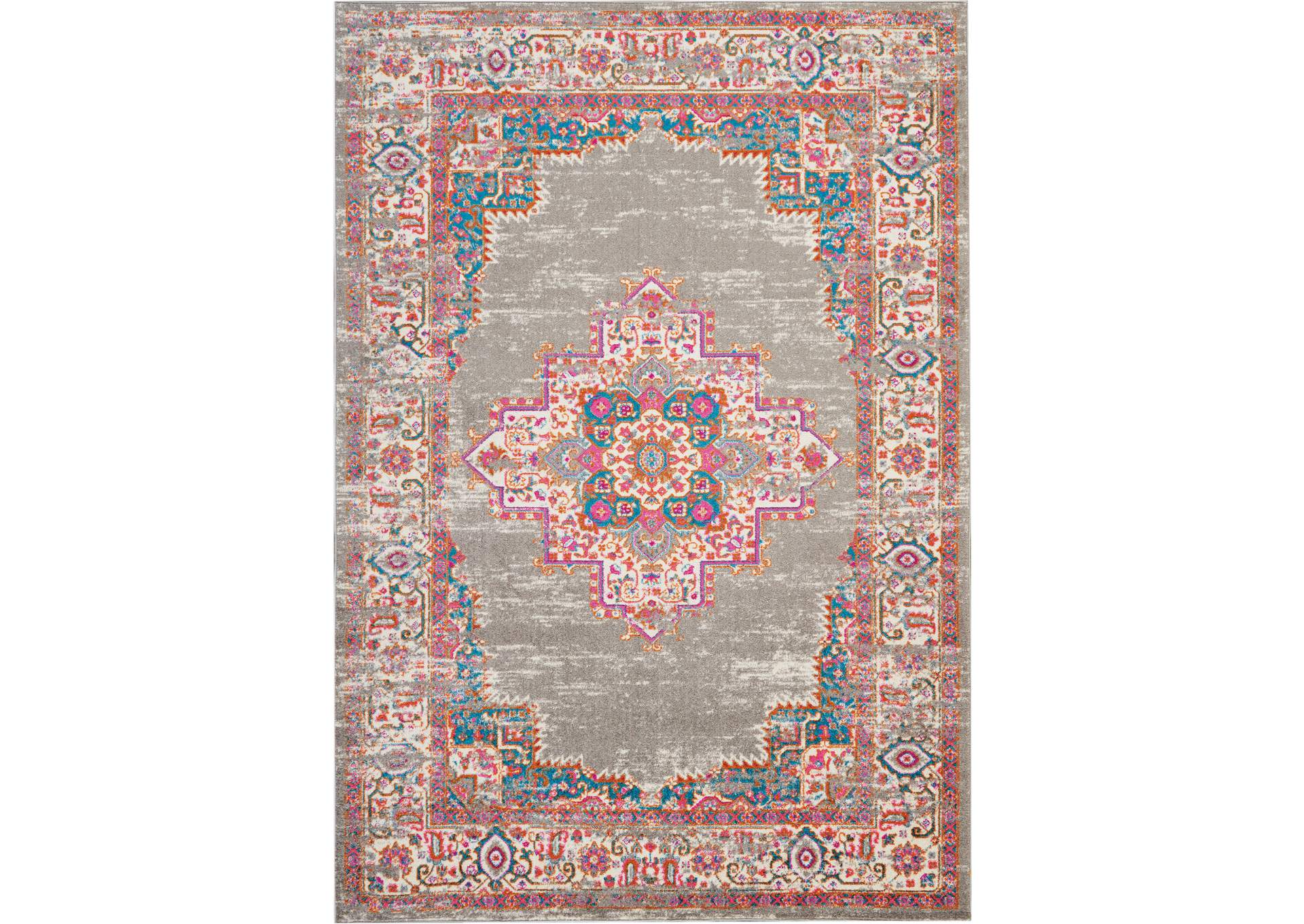 Nourison Passion PSN03 Grey 7'x10' Large Rug,Nourison