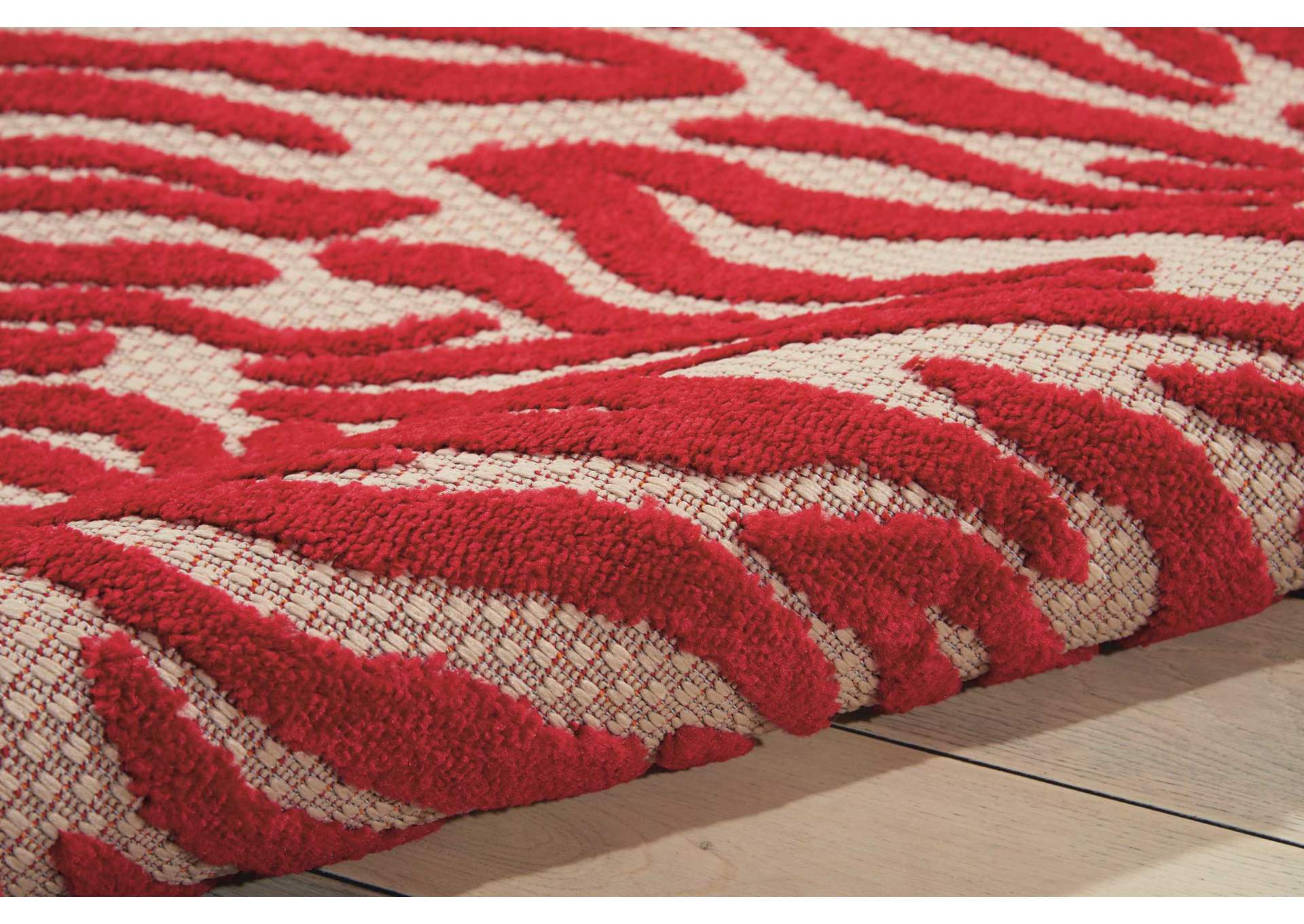 Nourison Aloha ALH04 Red 4'x6' Indoor-outdoor Area Rug,Nourison