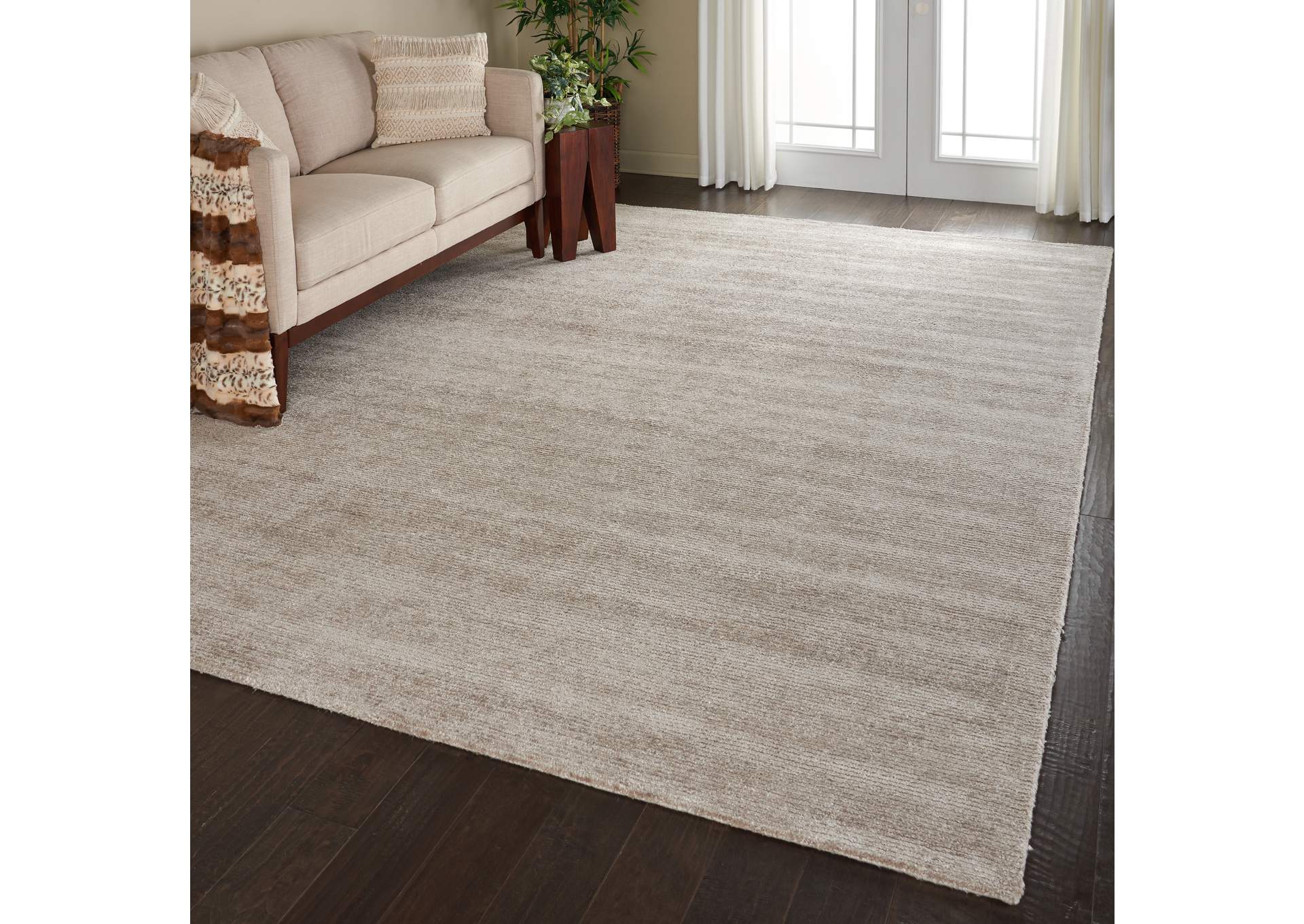 Nourison Weston WES01 Taupe 8'x11' Oversized Textured Rug,Nourison