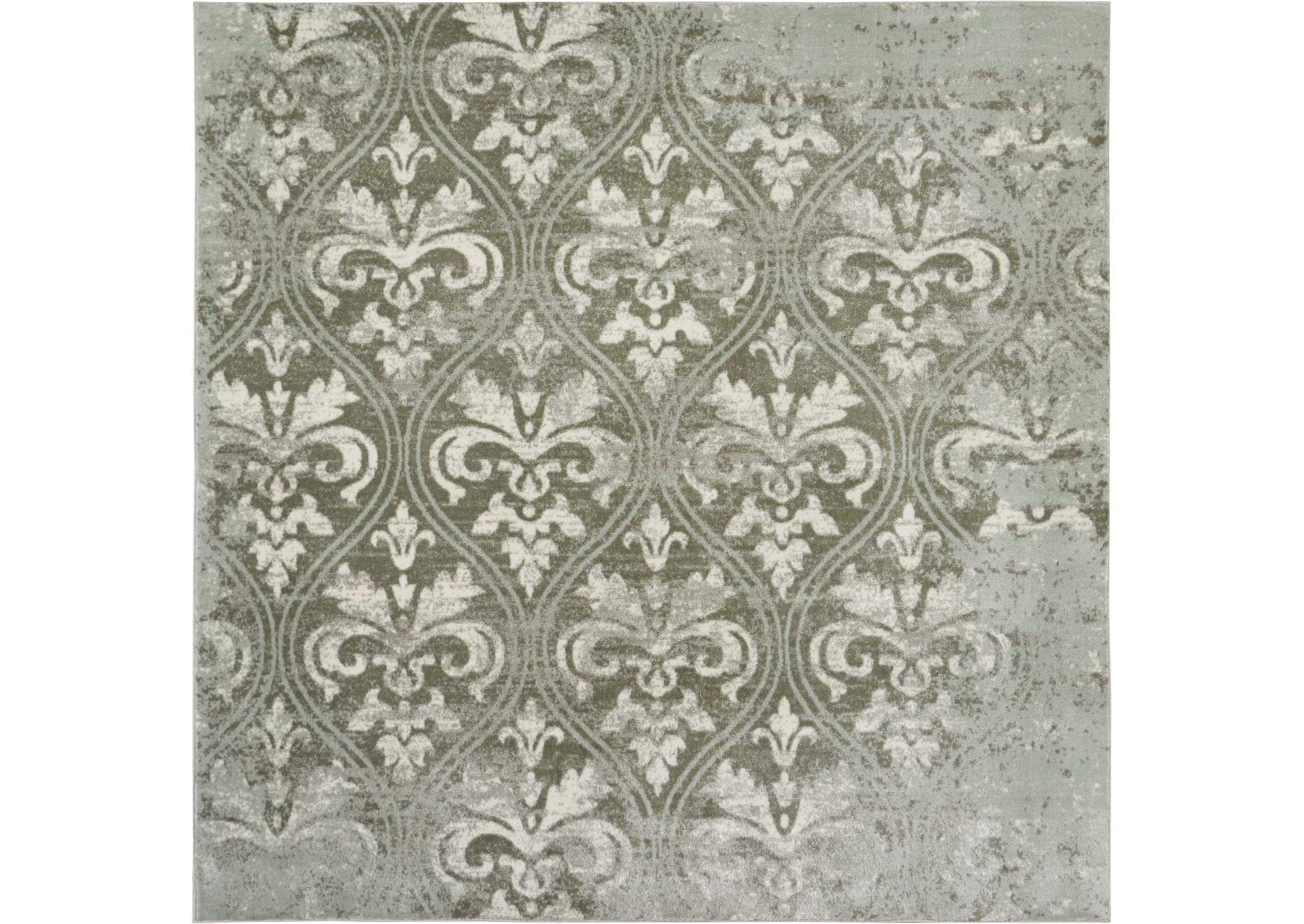 Nourison Euphoria EUP06 Grey 8' Square Large Rug,Nourison