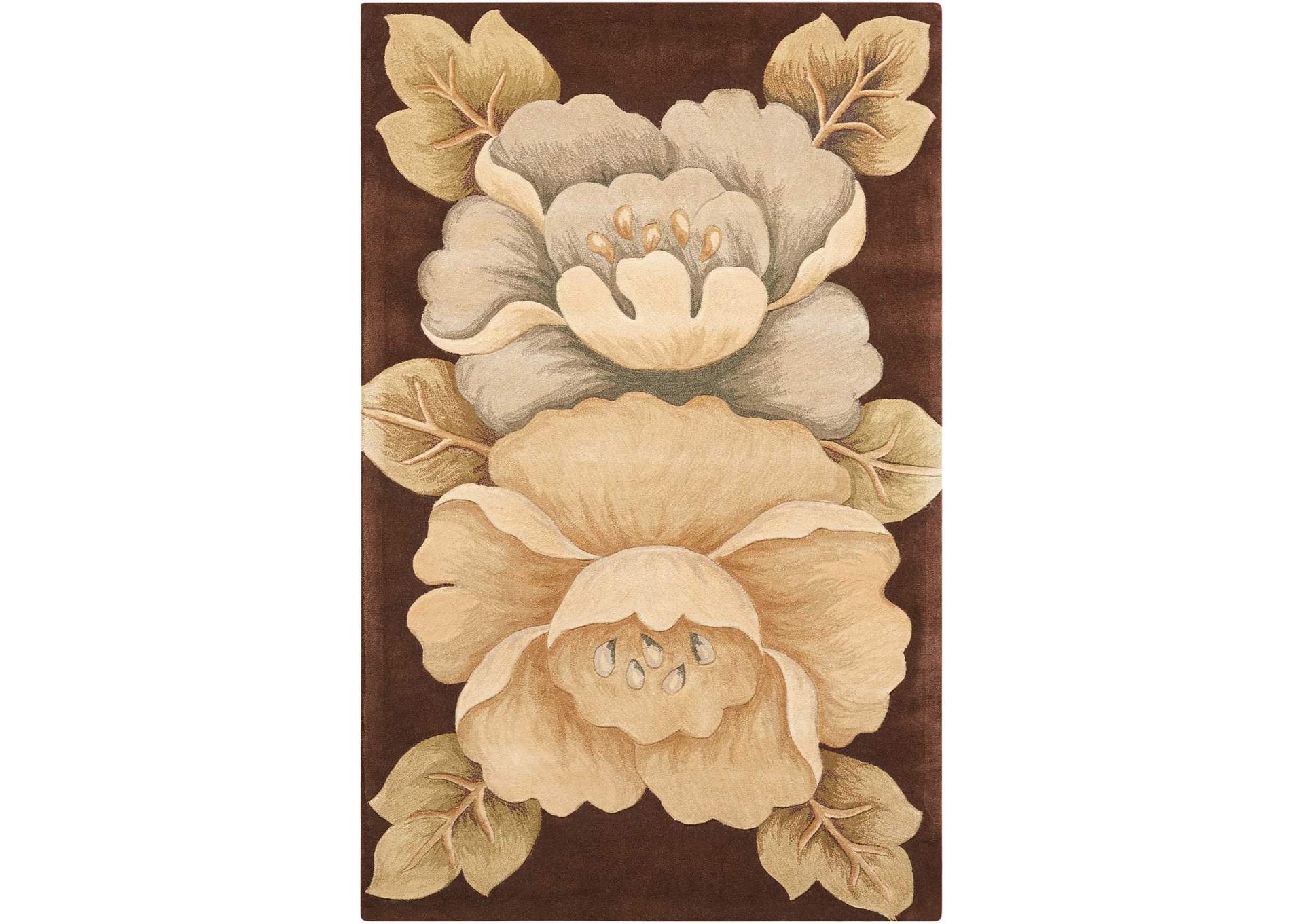 Nourison Tropics TS09 Brown 4'x6' Area Rug,Nourison