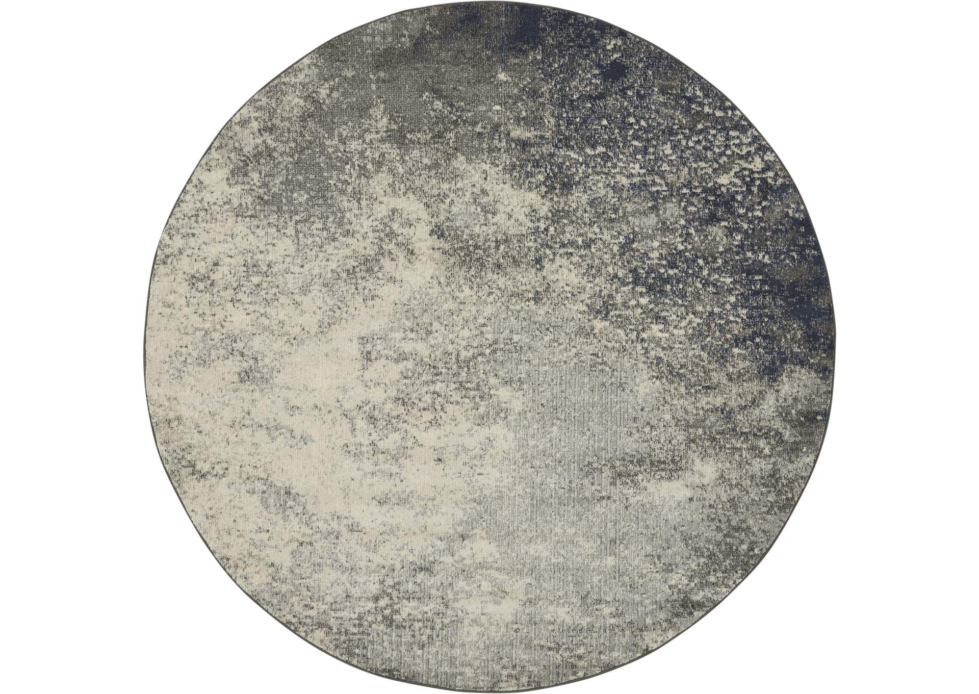 Nourison Passion 8' Round Charcoal and Ivory Area Rug,Nourison