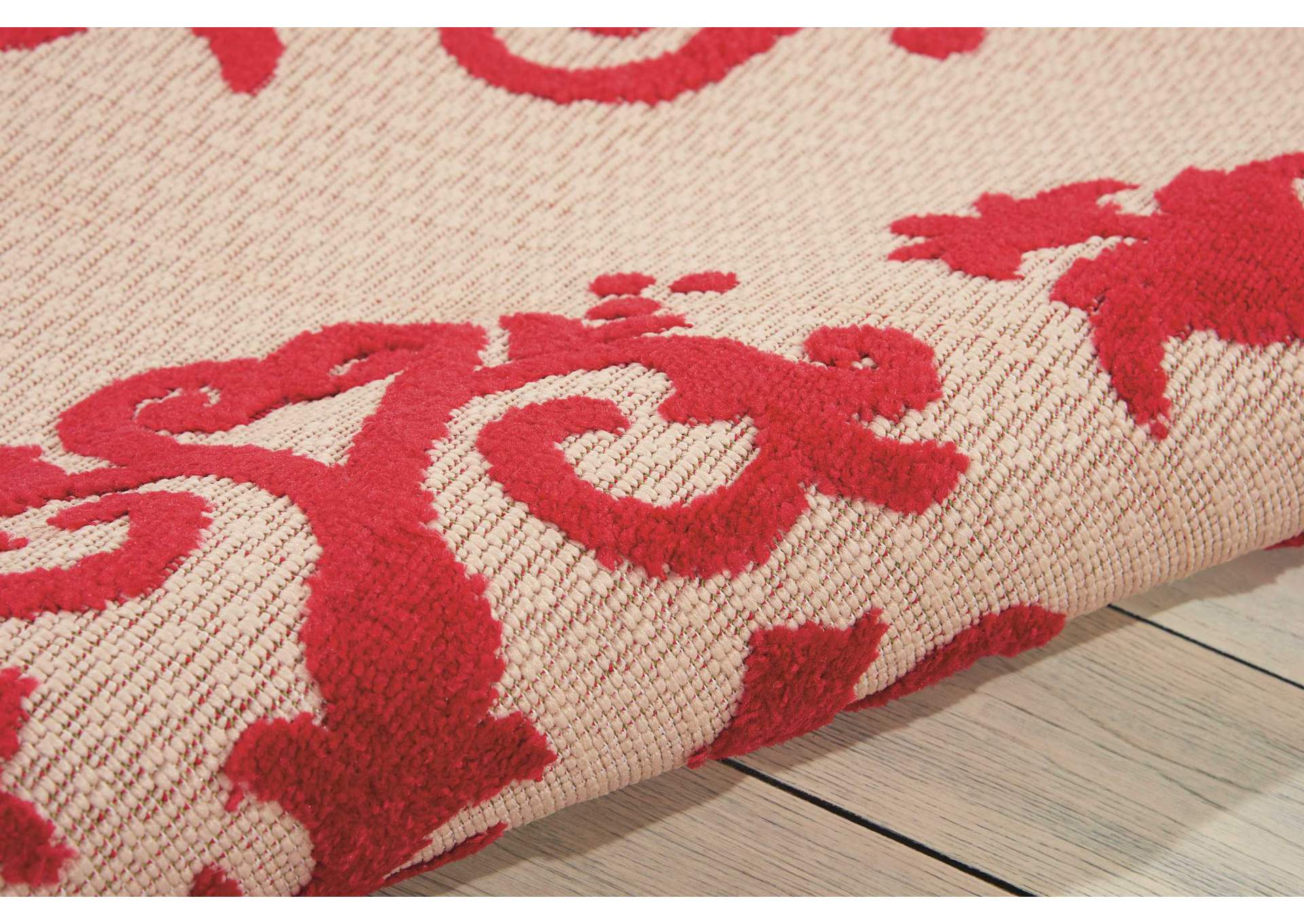 Nourison Aloha ALH12 Red 4'x6' Indoor-outdoor Area Rug,Nourison