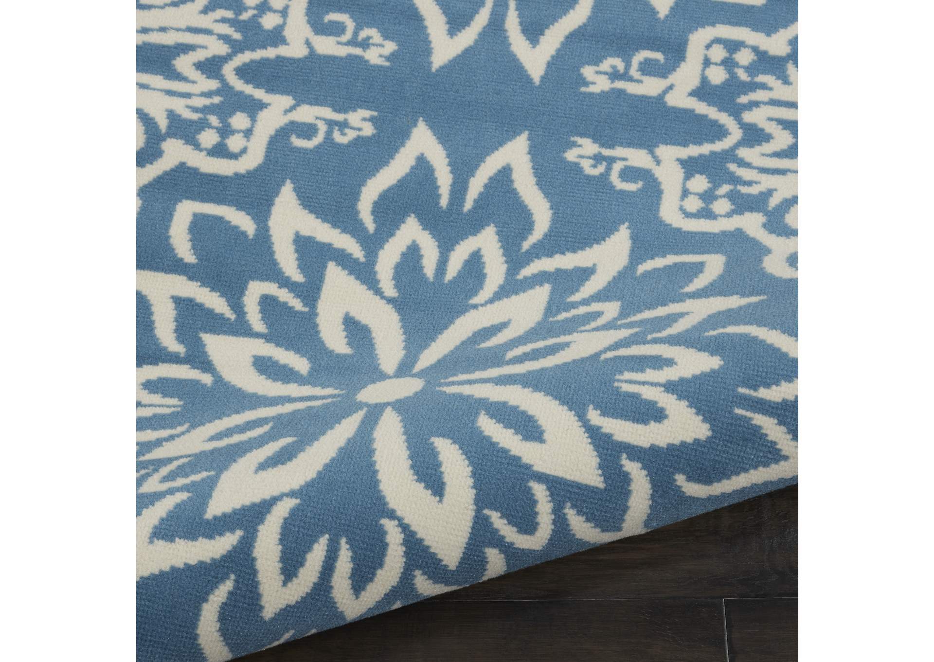 Nourison Jubilant 8' x 10' Ivory Blue Transitional Area Rug,Nourison
