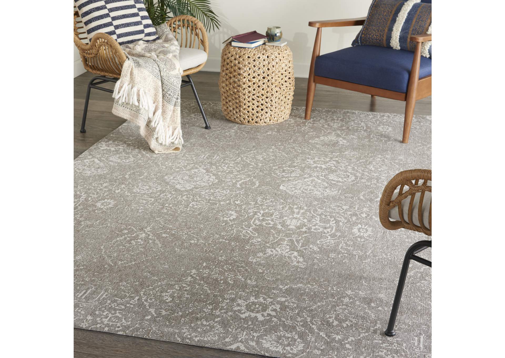 Nourison Damask 6' x 9' Area Rug,Nourison