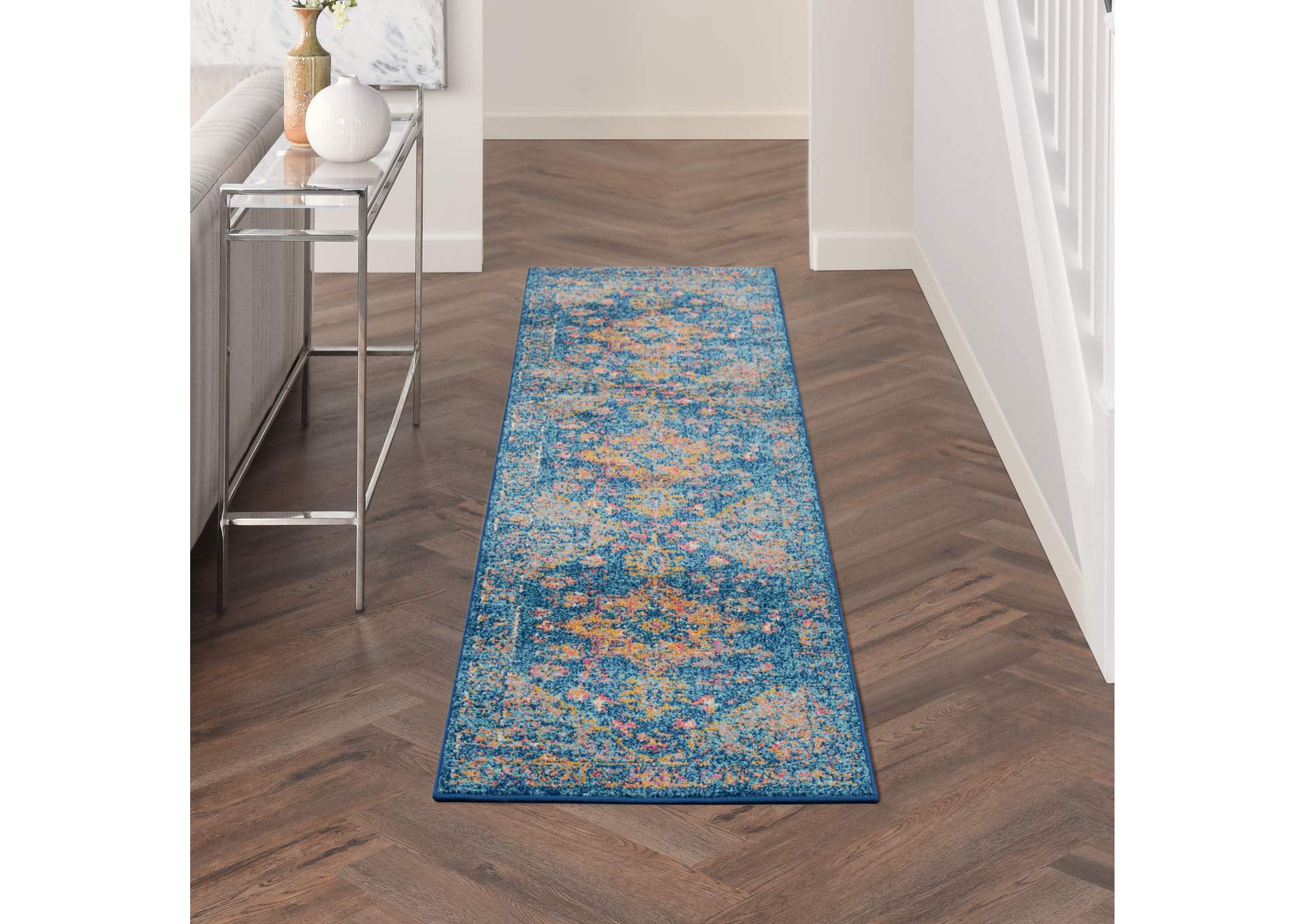 Nourison Tranquil(Traql) 7' Runner Area Rug,Nourison