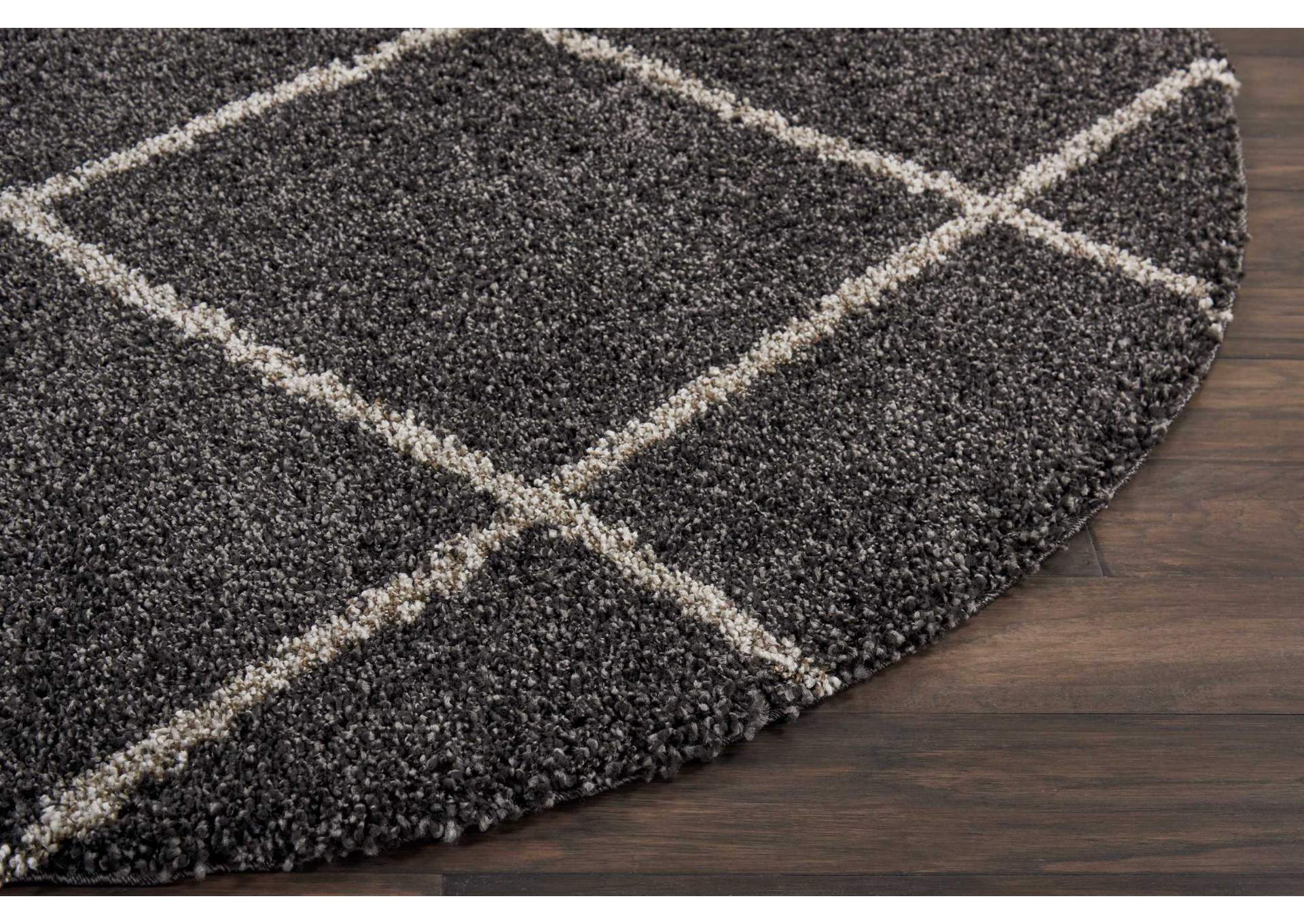 Nourison Brisbane BRI03 Black 7' Round Rug,Nourison