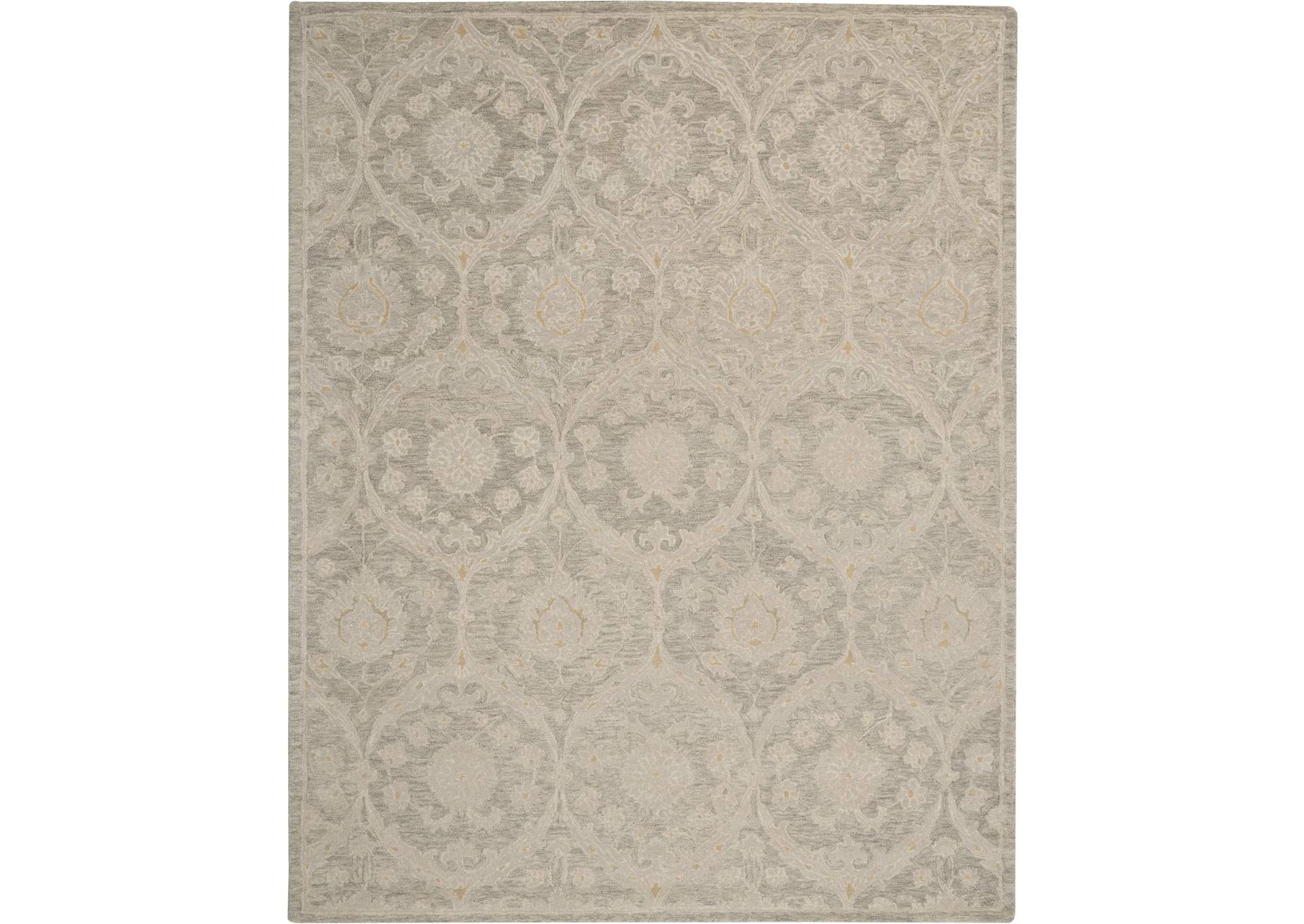 Nourison Jazmine JAZ03 Grey 8'x10' Large Wool Rug,Nourison