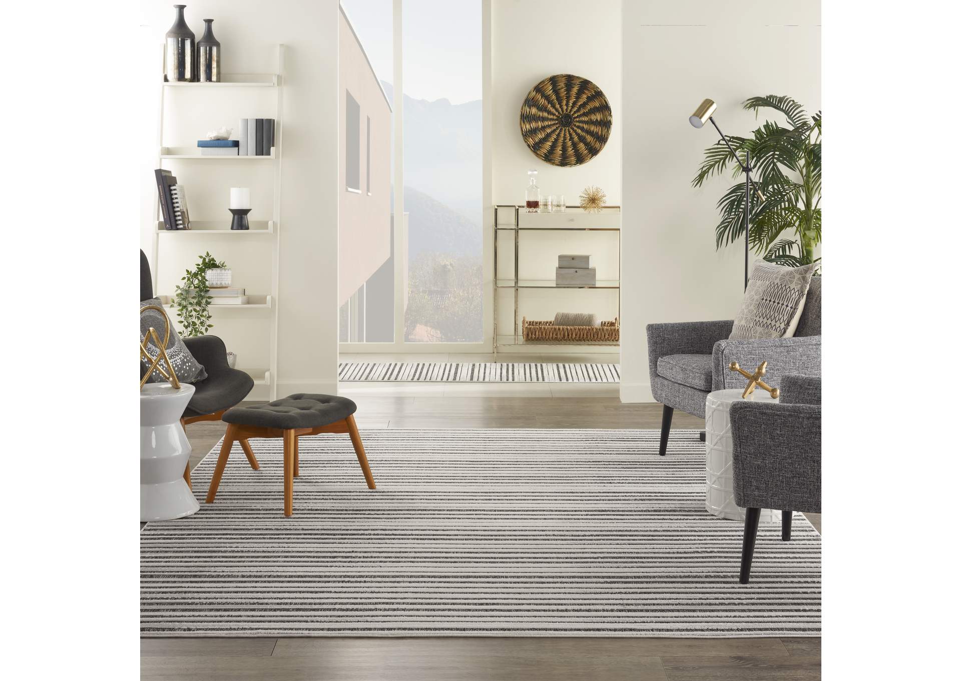 Nourison Key Largo 9'x12' Dark Grey Area Rug,Nourison