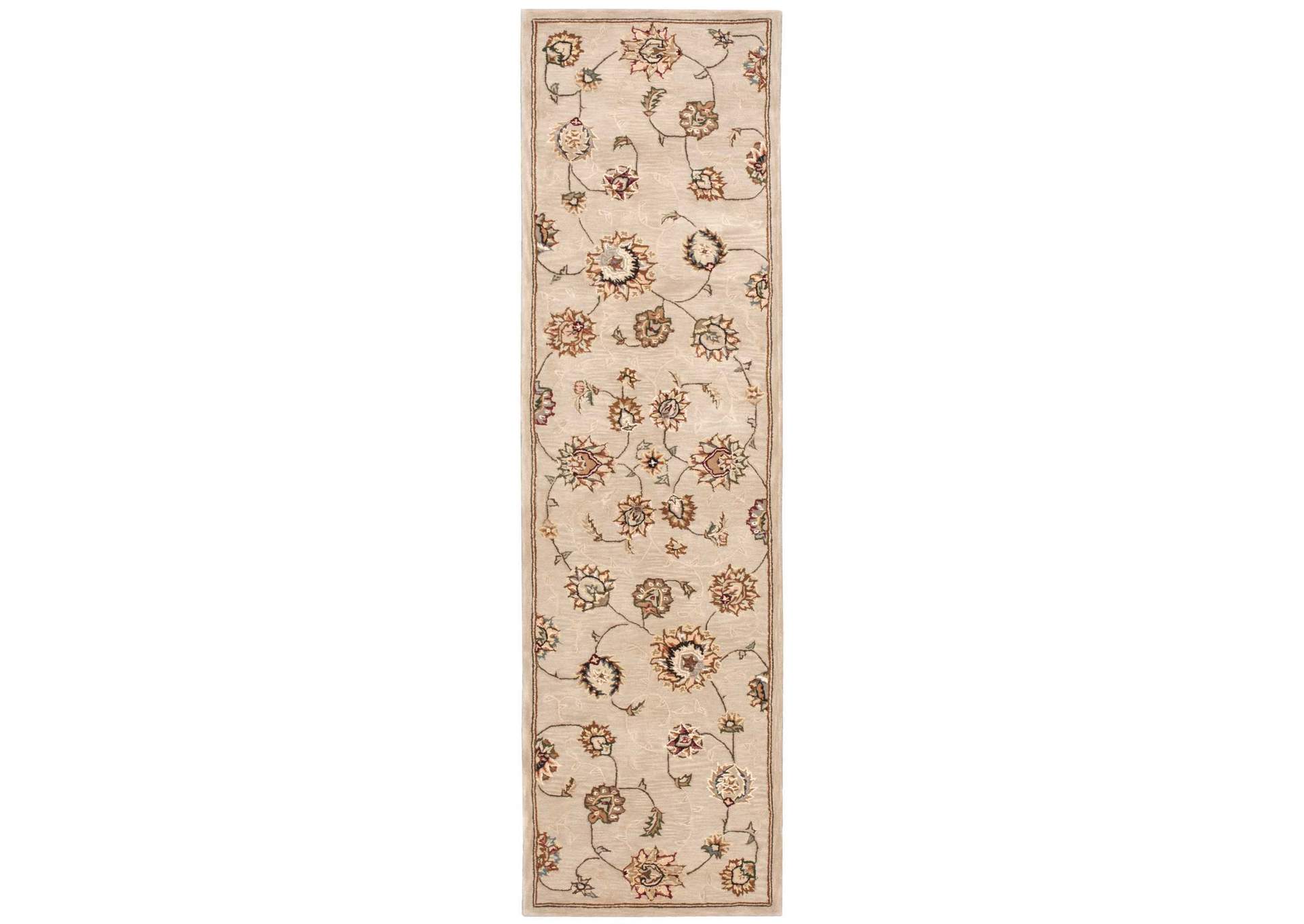 Nourison 2000 2360 Beige 8' Runner Area Rug,Nourison
