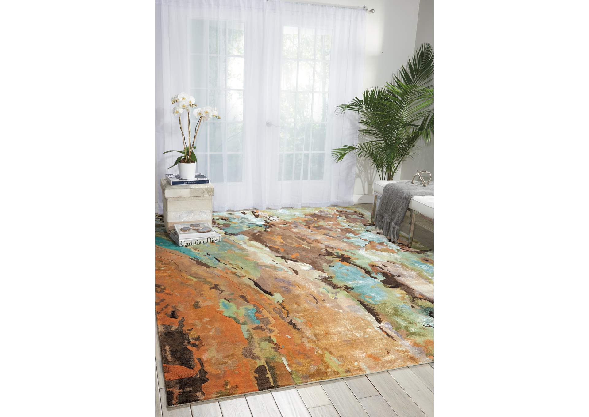 Nourison Prismatic 8'x10' Multicolor Abstract Area Rug,Nourison
