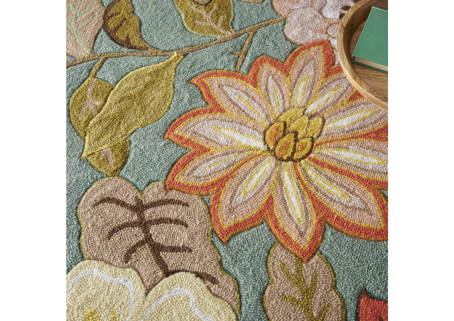 Nourison Fantasy FA18 Blue 4'x6' Area Rug,Nourison