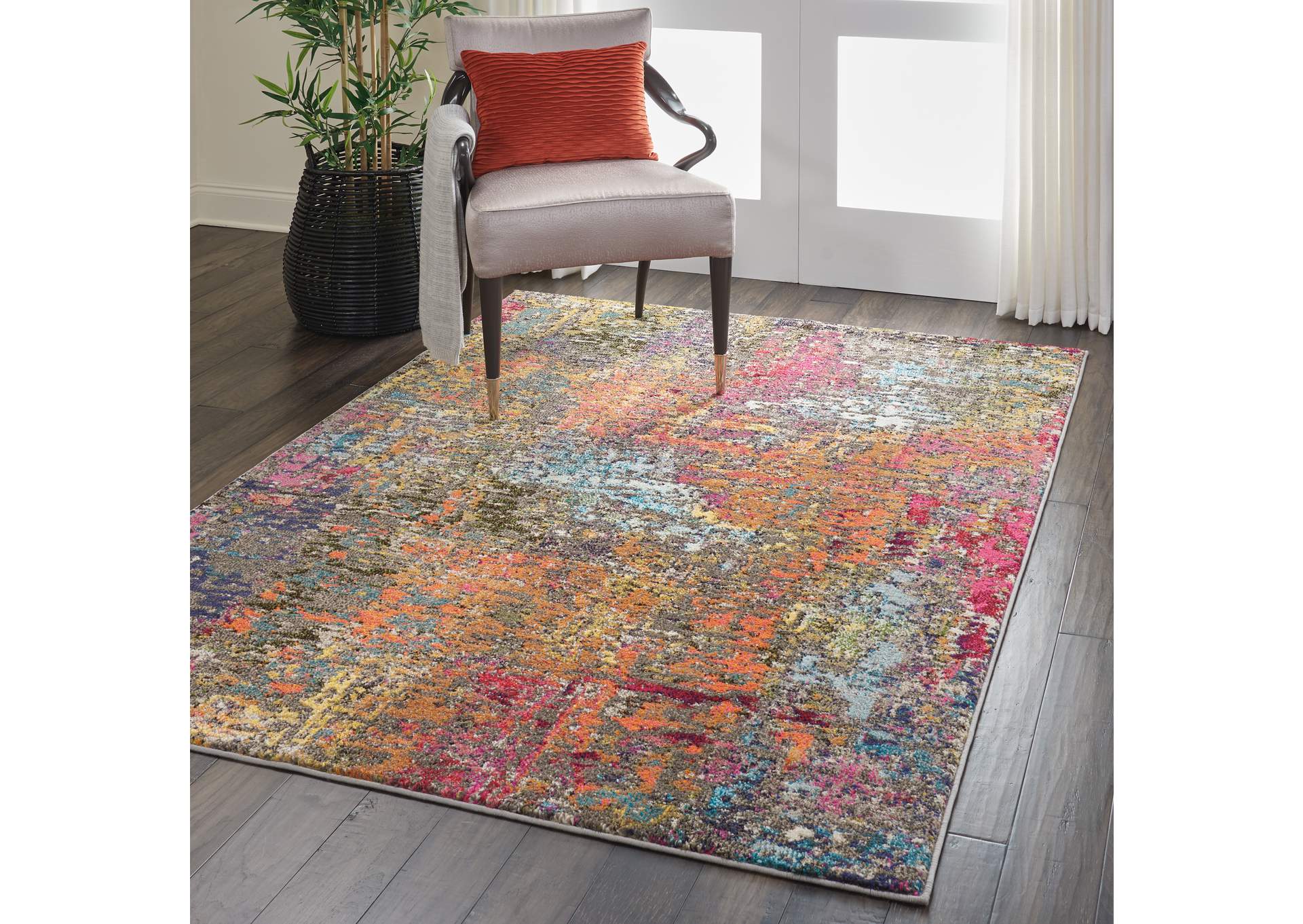 Nourison Celestial CES14 Multicolor 5'x7' Colorful Area Rug,Nourison