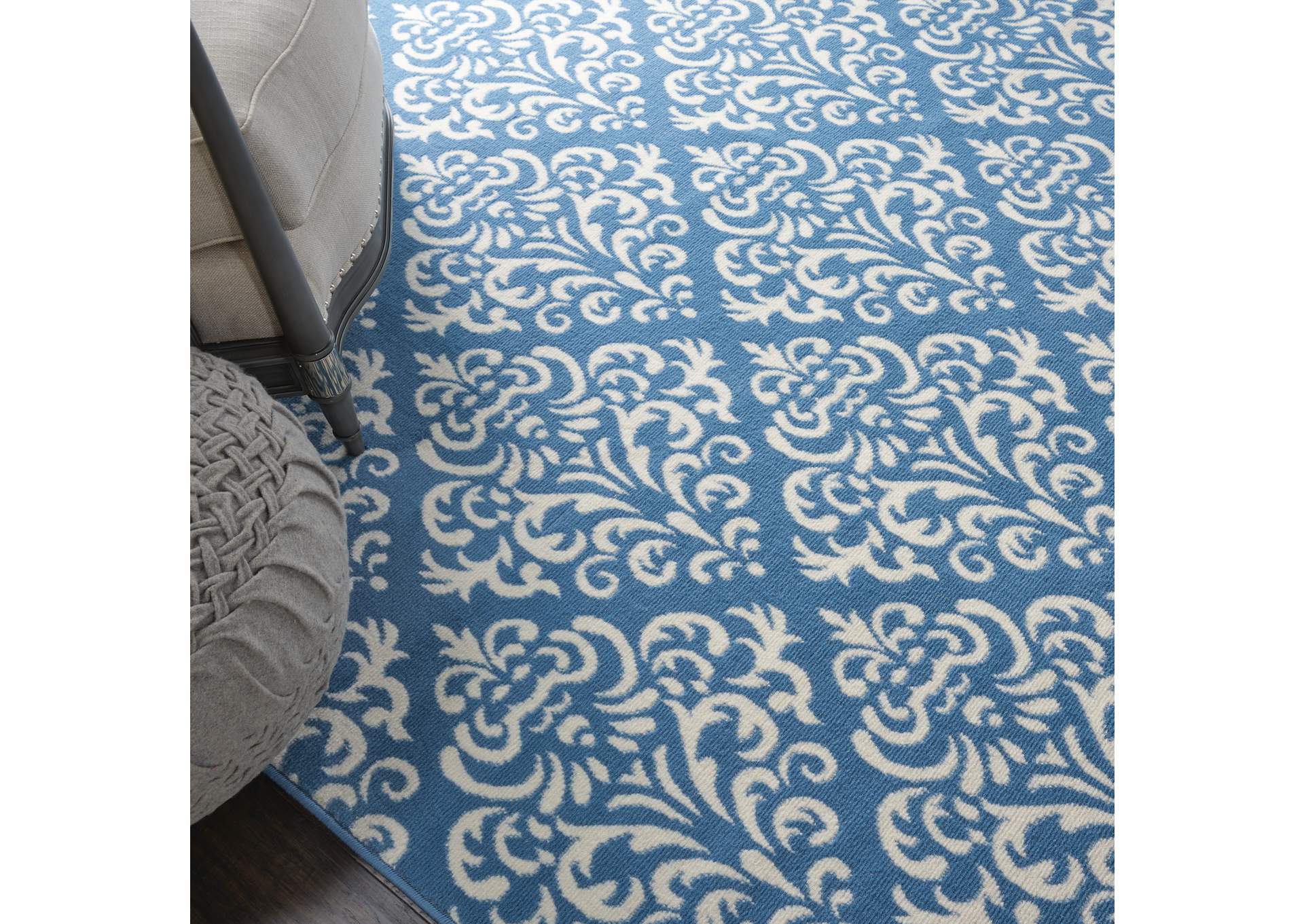 Nourison Grafix GRF06 Blue 6'x9' Area Rug,Nourison