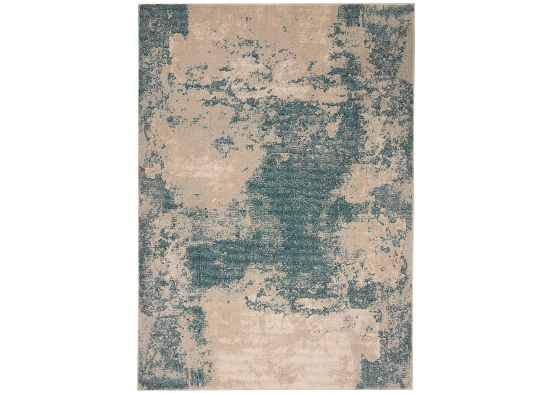 Nourison Maxell MAE13 Blue and White 5'x7' Area Rug,Nourison