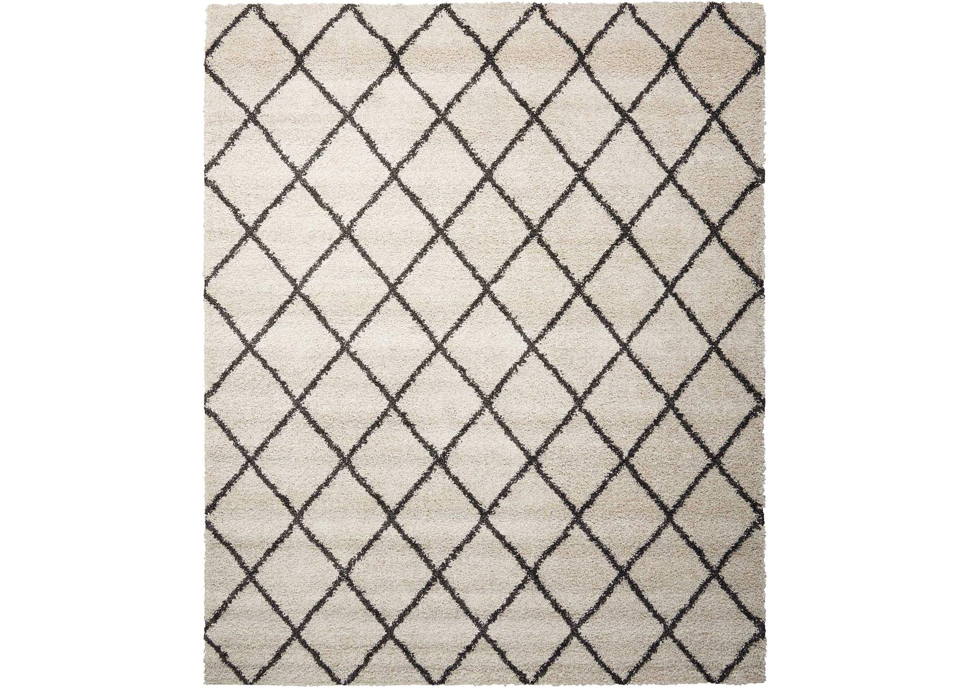 Nourison Brisbane BRI08 White and Black 8'x10' Rug,Nourison