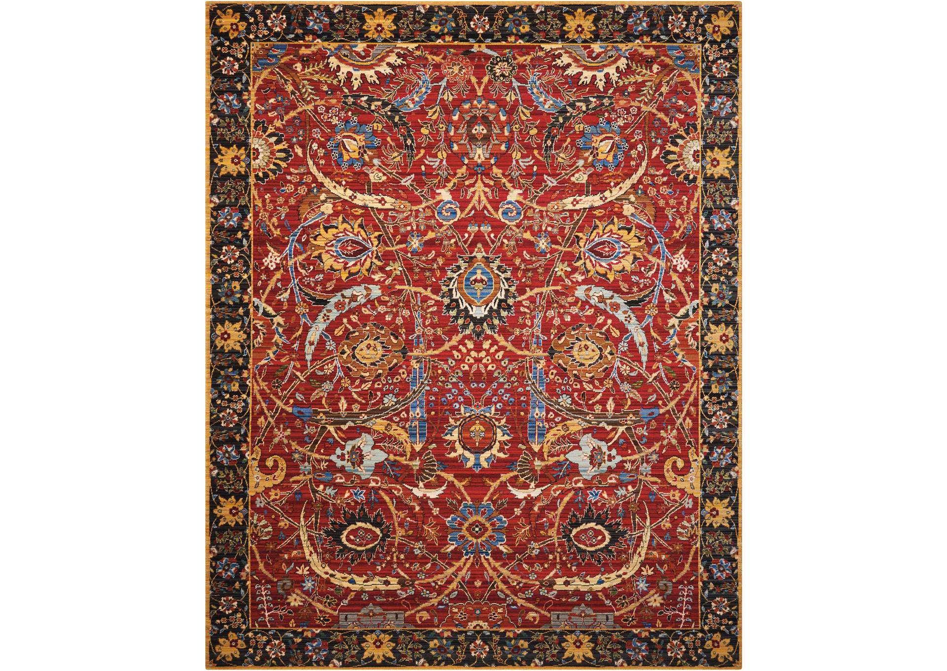 Nourison Rhapsody RH015 Red 8'x10' Rug,Nourison