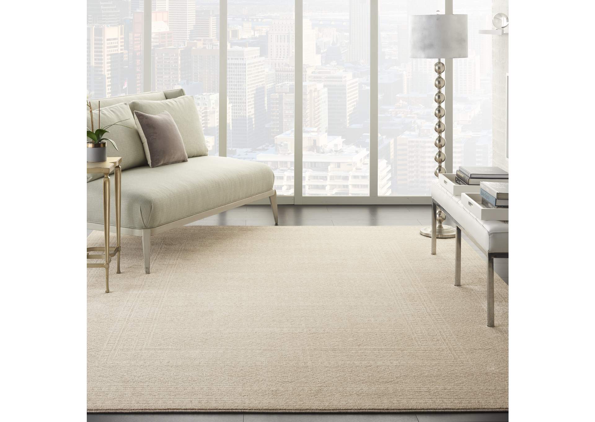 Nourison Palermo 7' x 10' Beige Distressed Bohemian Area Rug,Nourison