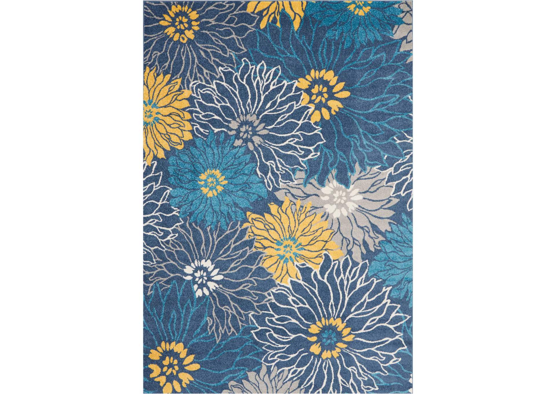 Nourison Passion PSN17 Blue 7'x10' Large Rug,Nourison