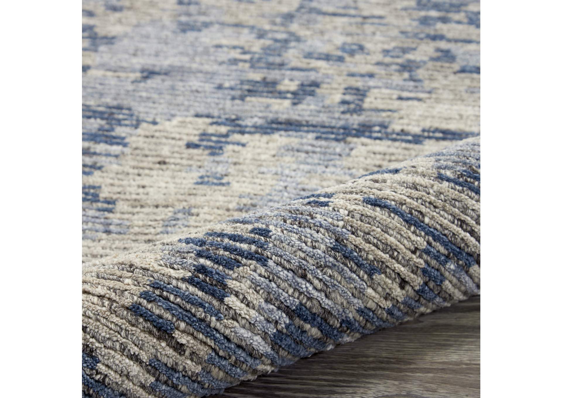 Nourison Ellora ELL04 Grey 9'x12' Oversized Handmade Rug,Nourison