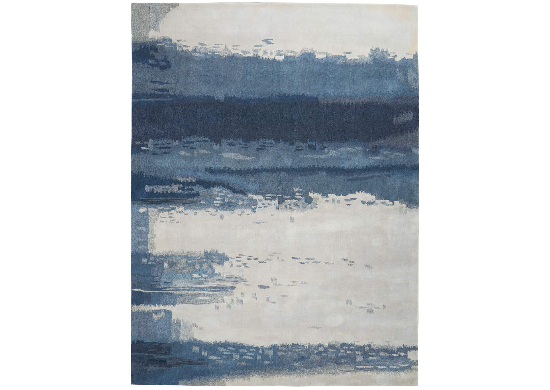 Calvin Klein Home Luster Wash SW17 Blue 8'x11' Rug,Nourison