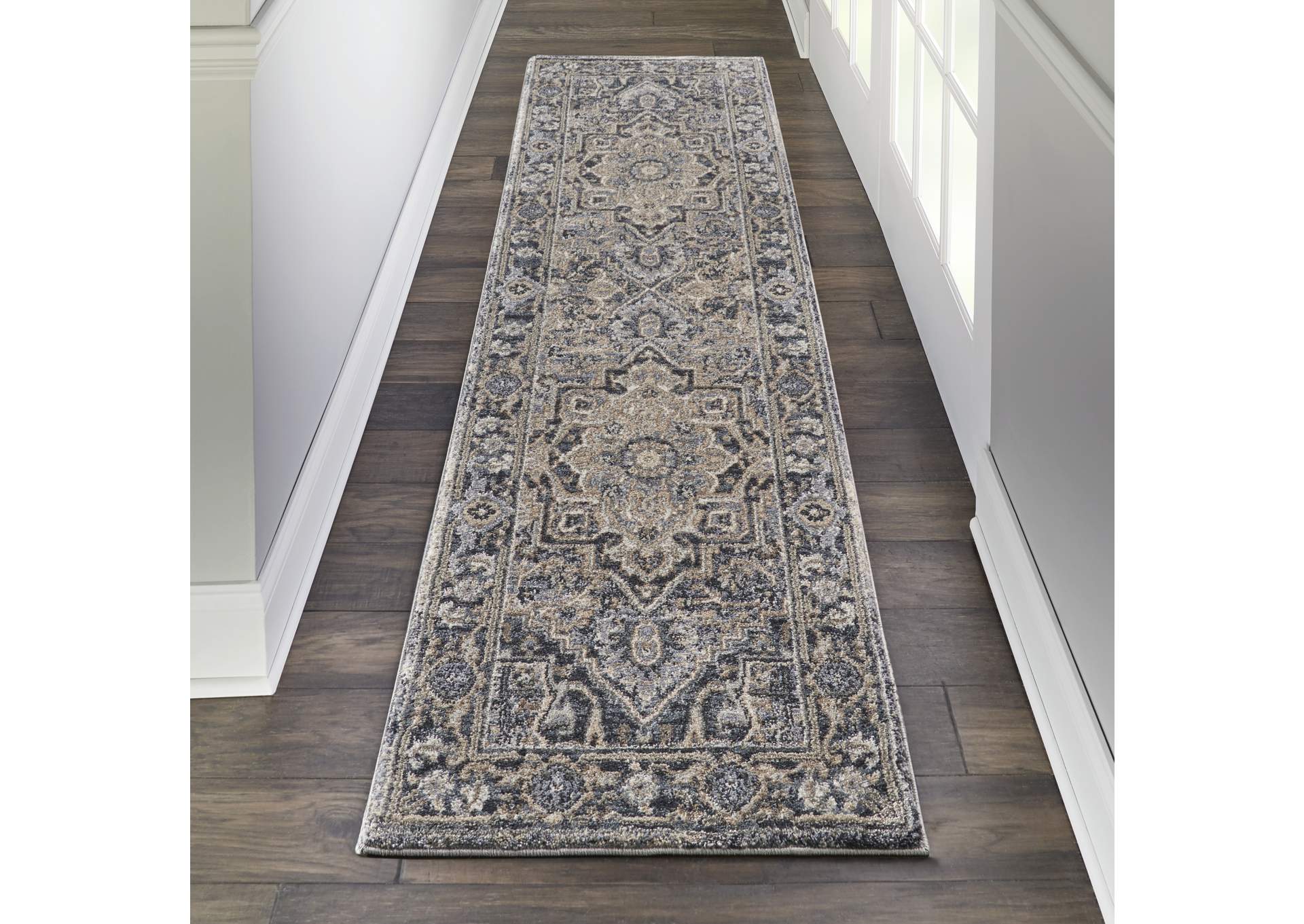 Kathy Ireland Moroccan Celebration 8' Runner Area Rug,Nourison