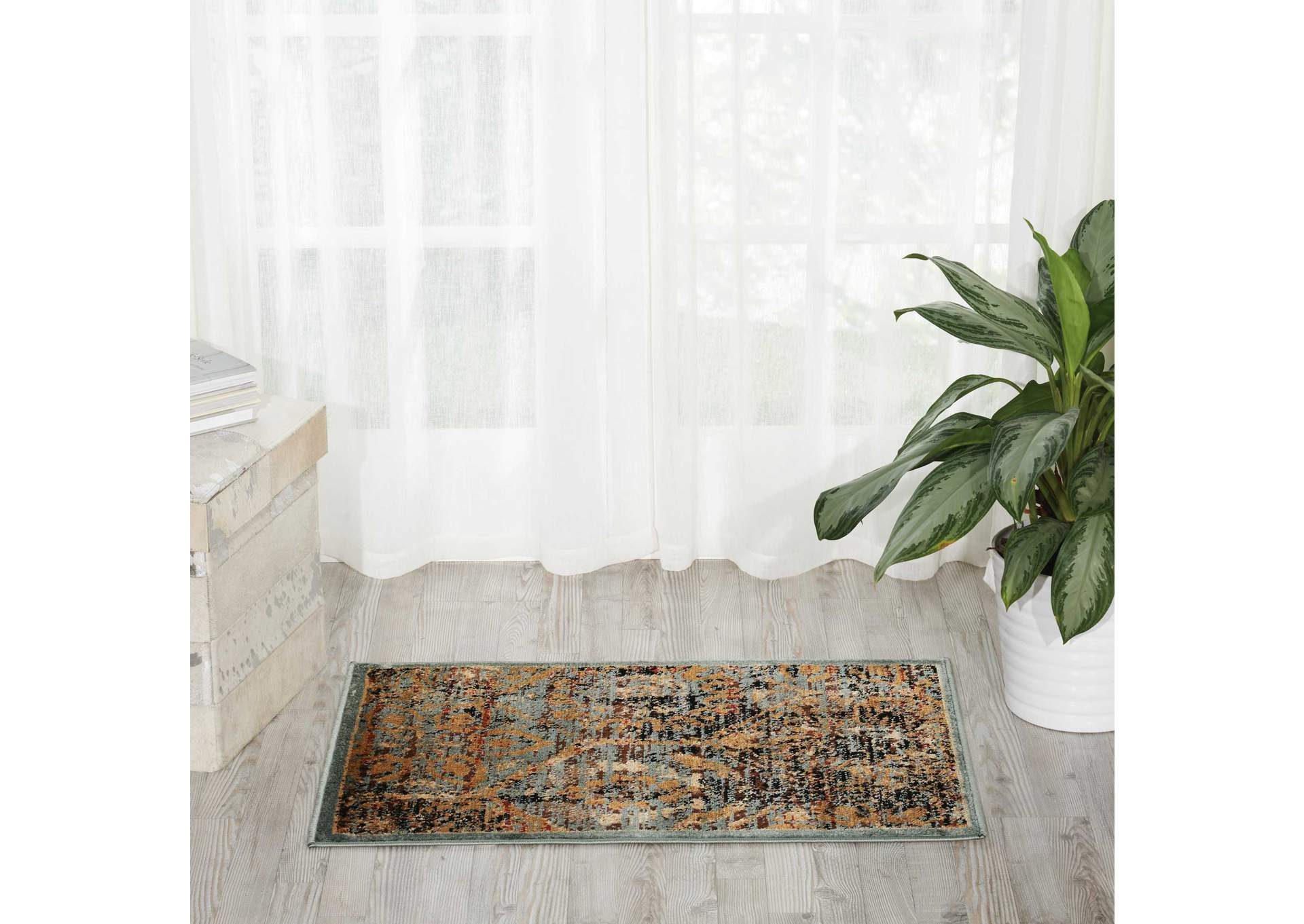 Nourison Delano 2'x3' Blue Area Rug,Nourison