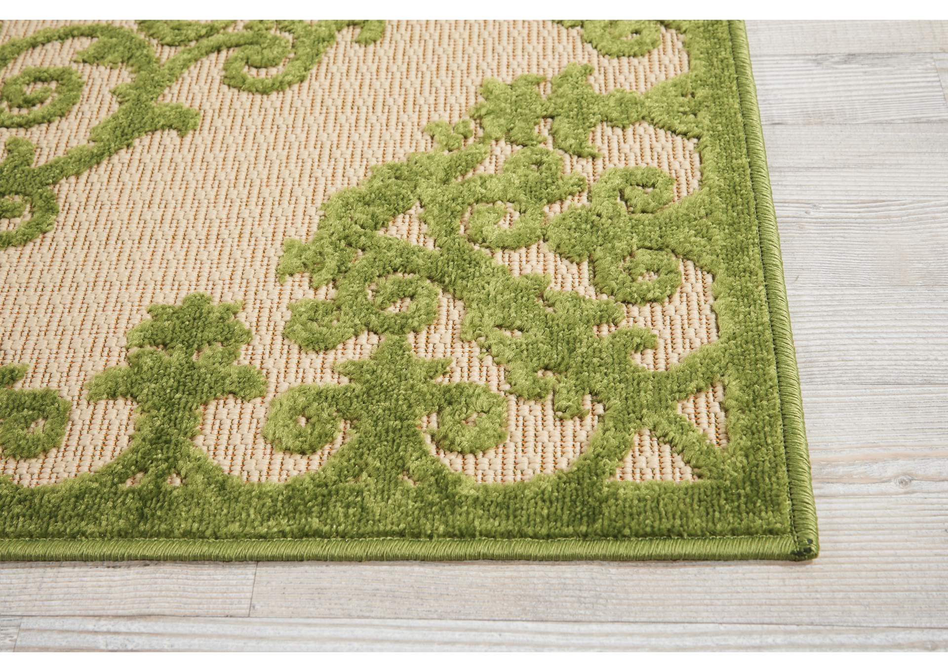 Nourison Aloha ALH12 Green 3'x4' Indoor-outdoor Area Rug,Nourison