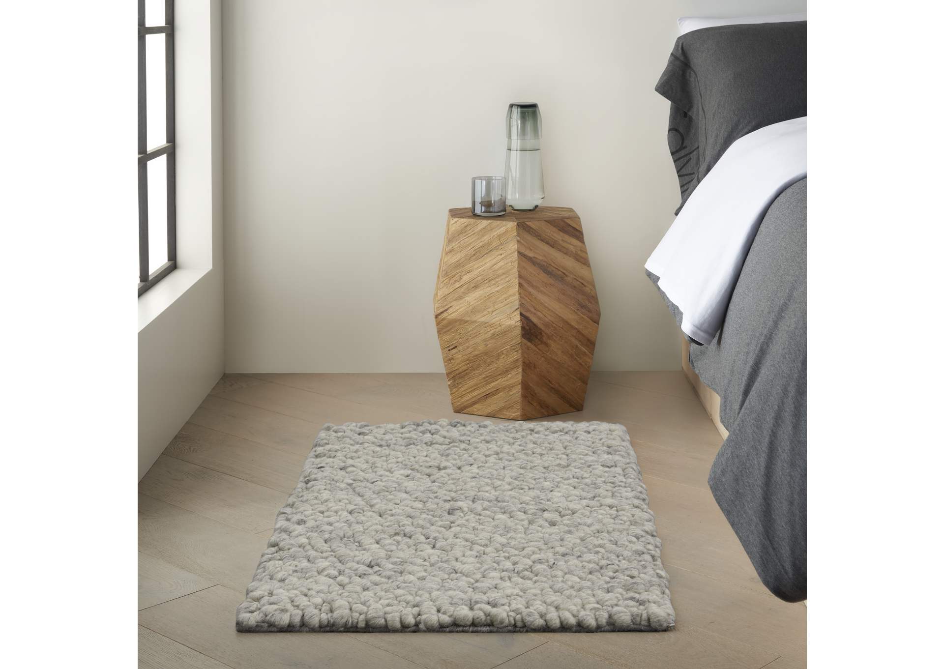 Calvin Klein Ck940 Riverstone 2'x3' Grey Ivory Area Rug,Nourison