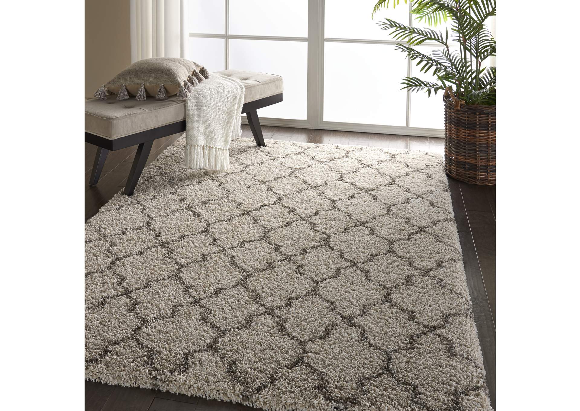 Nourison Amore AMOR2 Beige 4'x6' Area Rug,Nourison