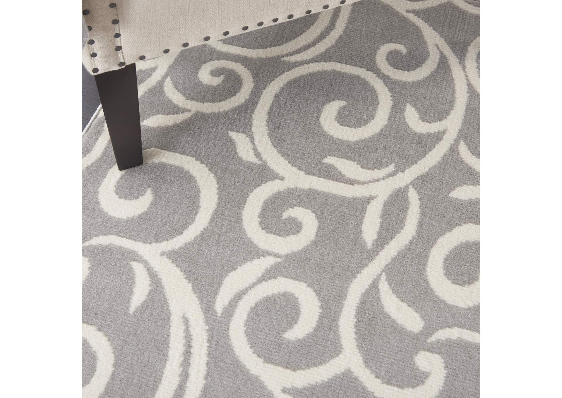 Nourison Grafix GRF19 Grey 5'x7' Area Rug,Nourison