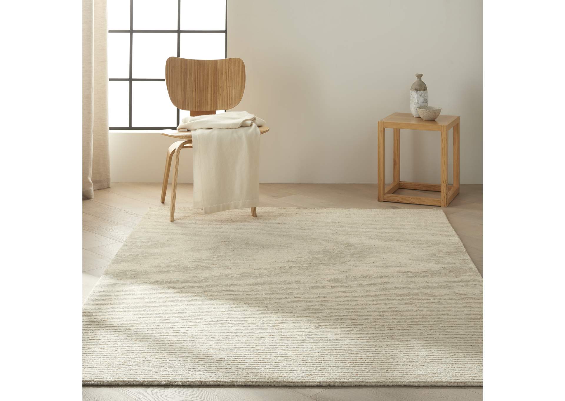 Calvin Klein Kathmandu 6' x 8' Natural Colored All- Natural Fibers Area Rug,Nourison
