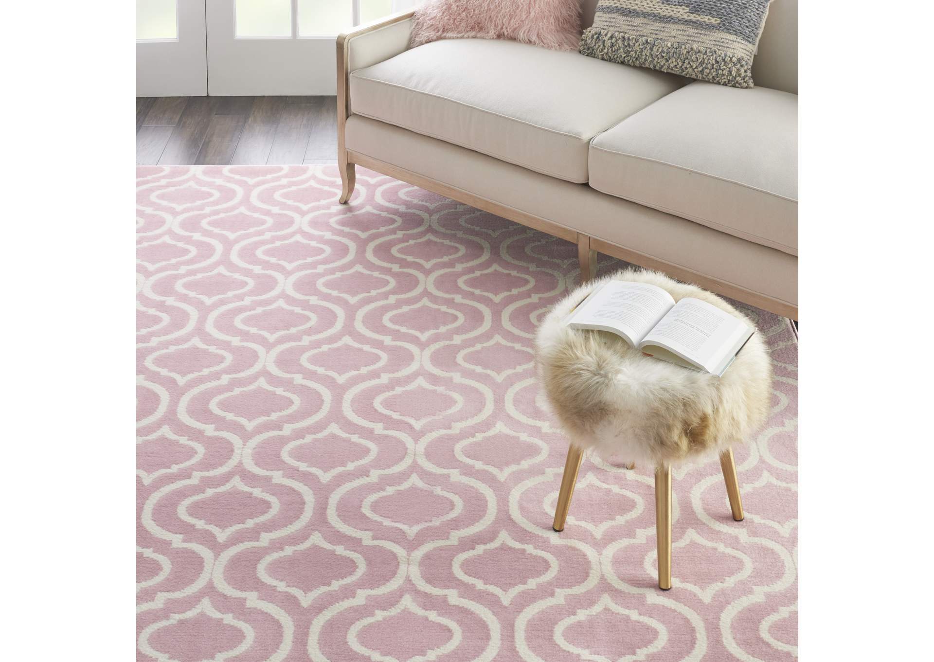 Nourison Jubilant 9'x12' Pink Area Rug,Nourison