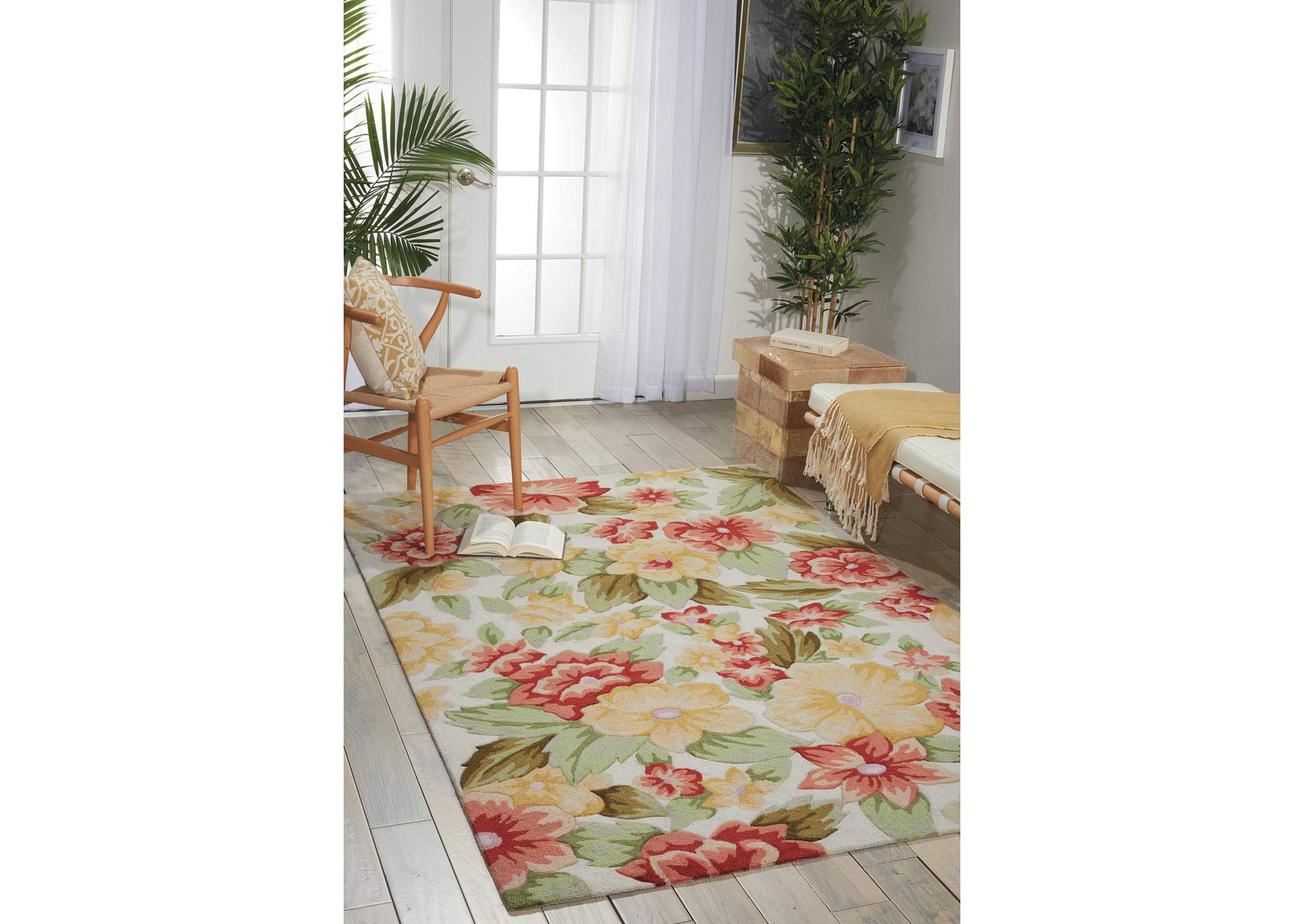 Nourison Fantasy FA17 Beige 5'x8' Area Rug,Nourison