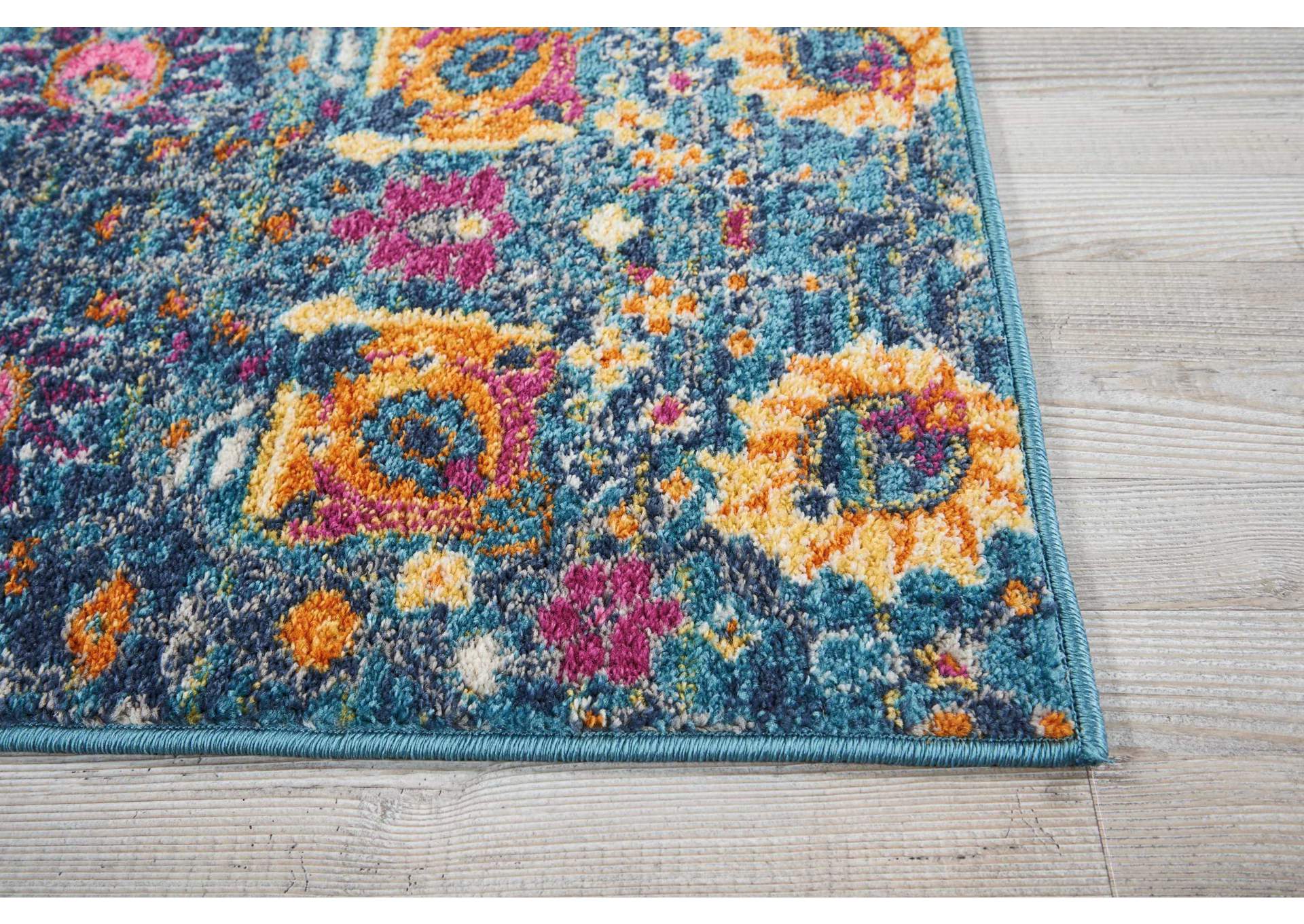 Nourison Passion 2' X 3' Blue Multicolor Small Boho Area Rug,Nourison