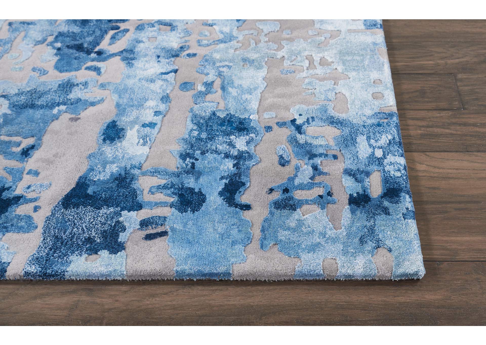 Nourison Prismatic 4'x6' Blue Grey Area Rug,Nourison