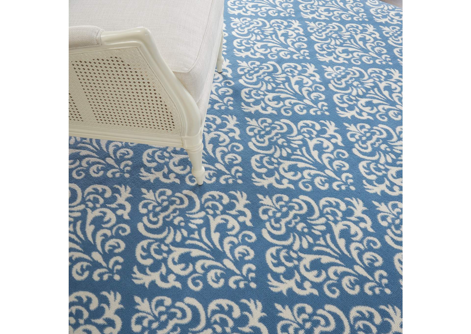 Nourison Grafix GRF06 Blue 8' Round Large Rug,Nourison