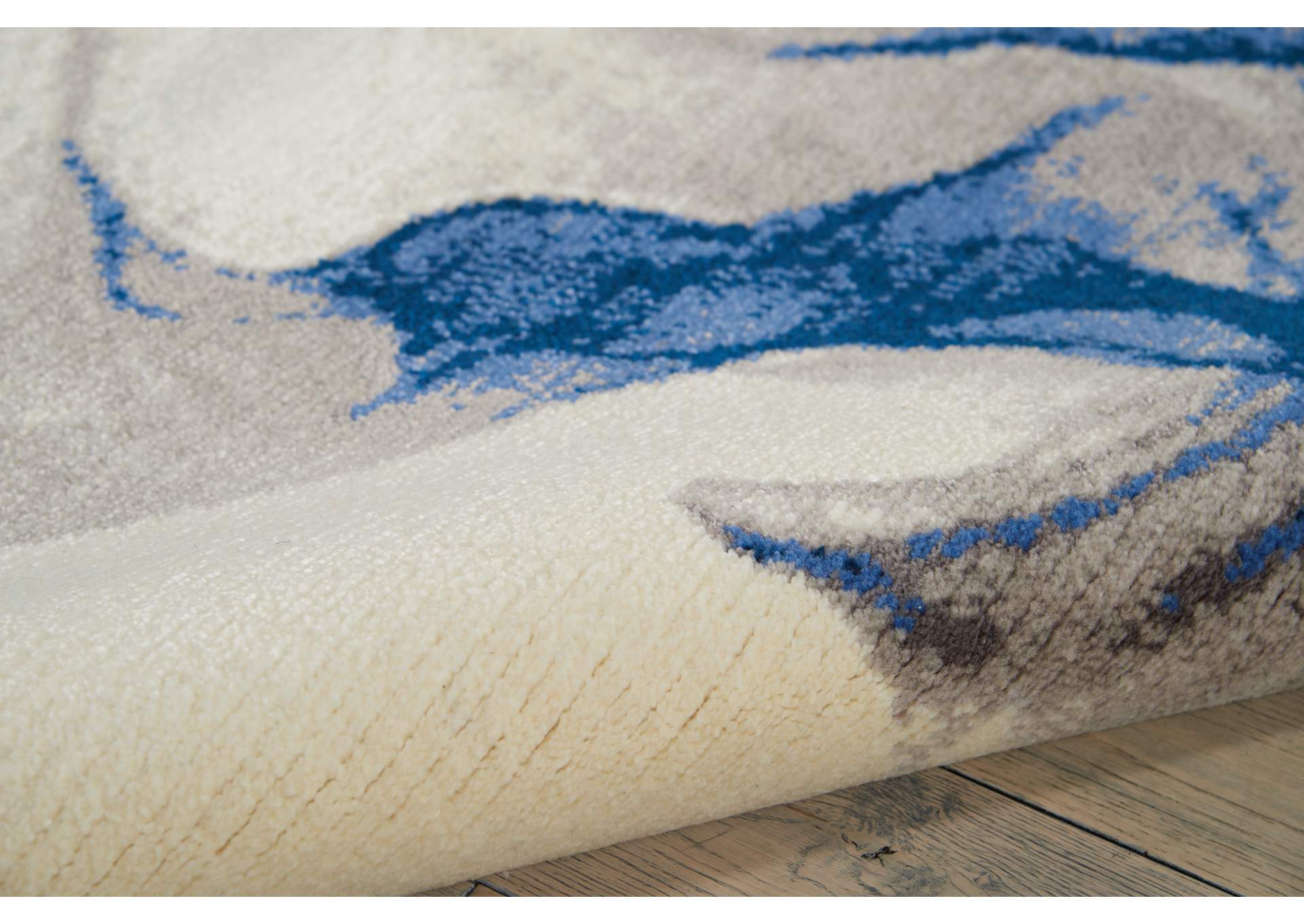 Nourison Twilight TWI27 Ivory and Blue 8'x10' Large Rug,Nourison