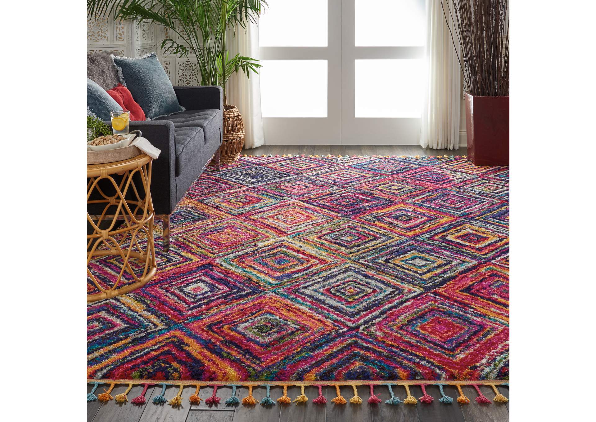 Nourison Nomad NMD01 Red 8'x11' Oversized Rug,Nourison