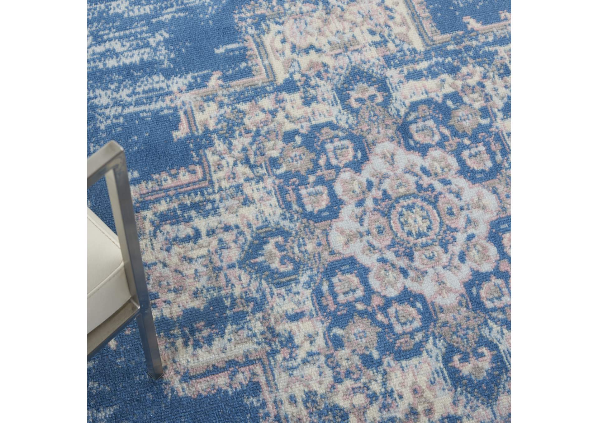 Nourison Grafix GRF14 Blue 5'x7' Persian Area Rug,Nourison