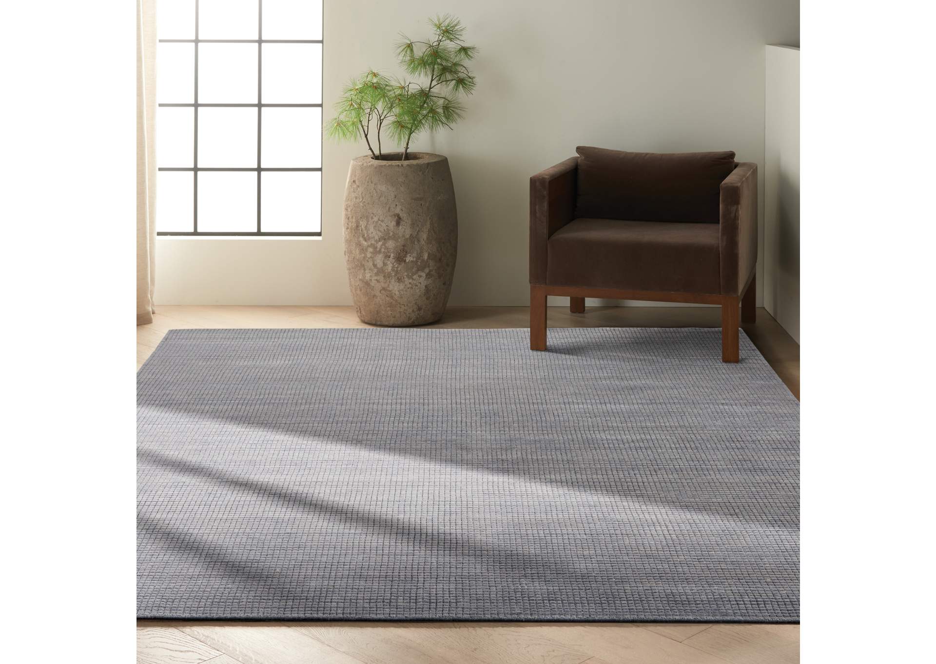 Calvin Klein Pretoria 10' x 14' Blue Modern Area Rug,Nourison
