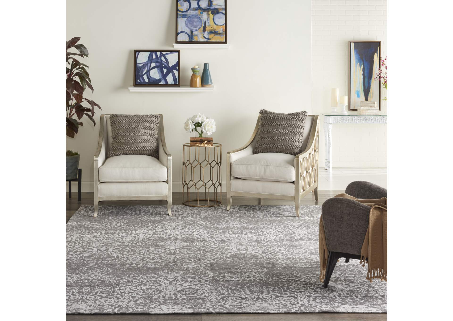 Nourison Damask 8' x 10' Area Rug,Nourison