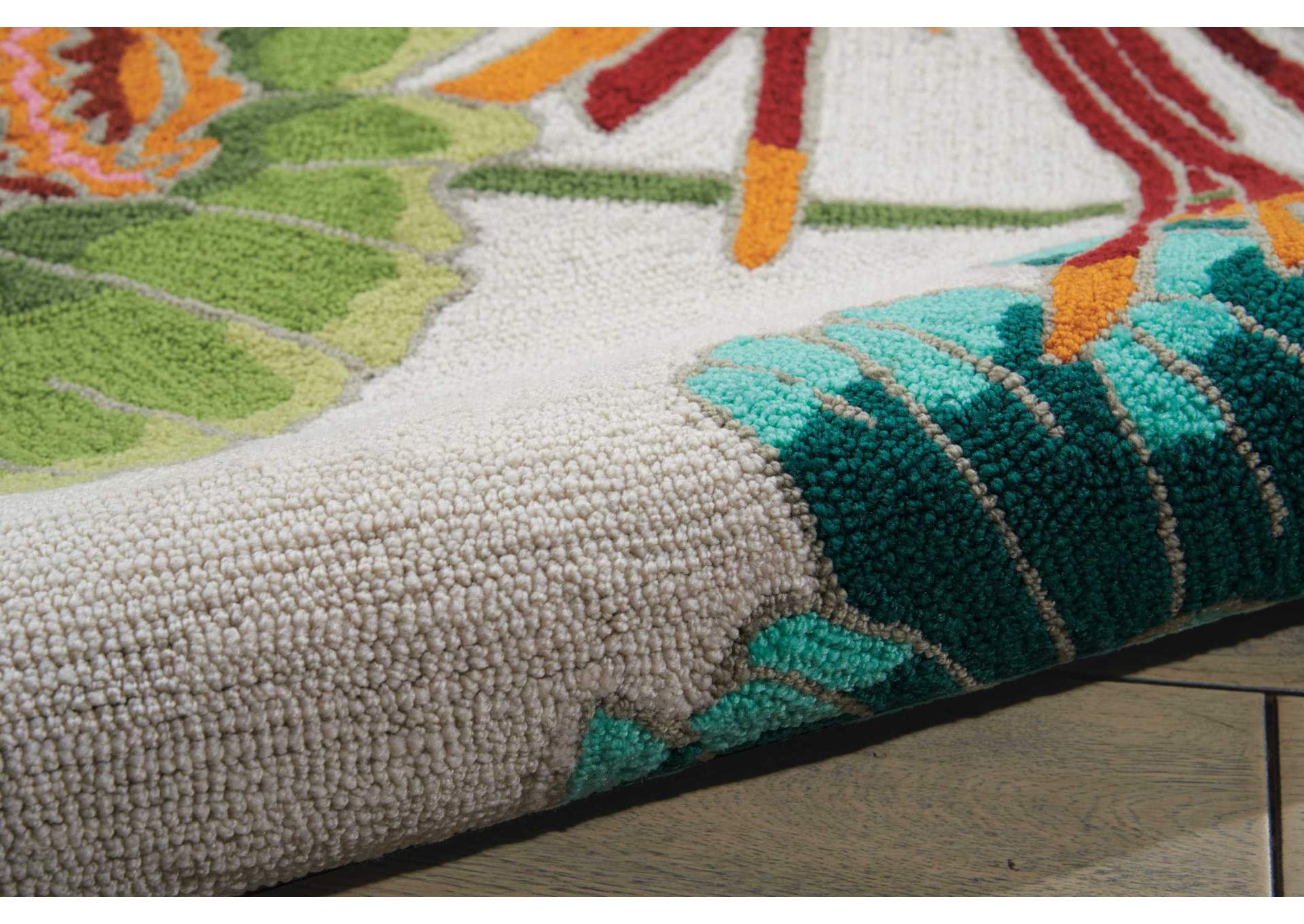 Nourison Fantasy FA26 White Multicolor 3'x5' Area Rug,Nourison