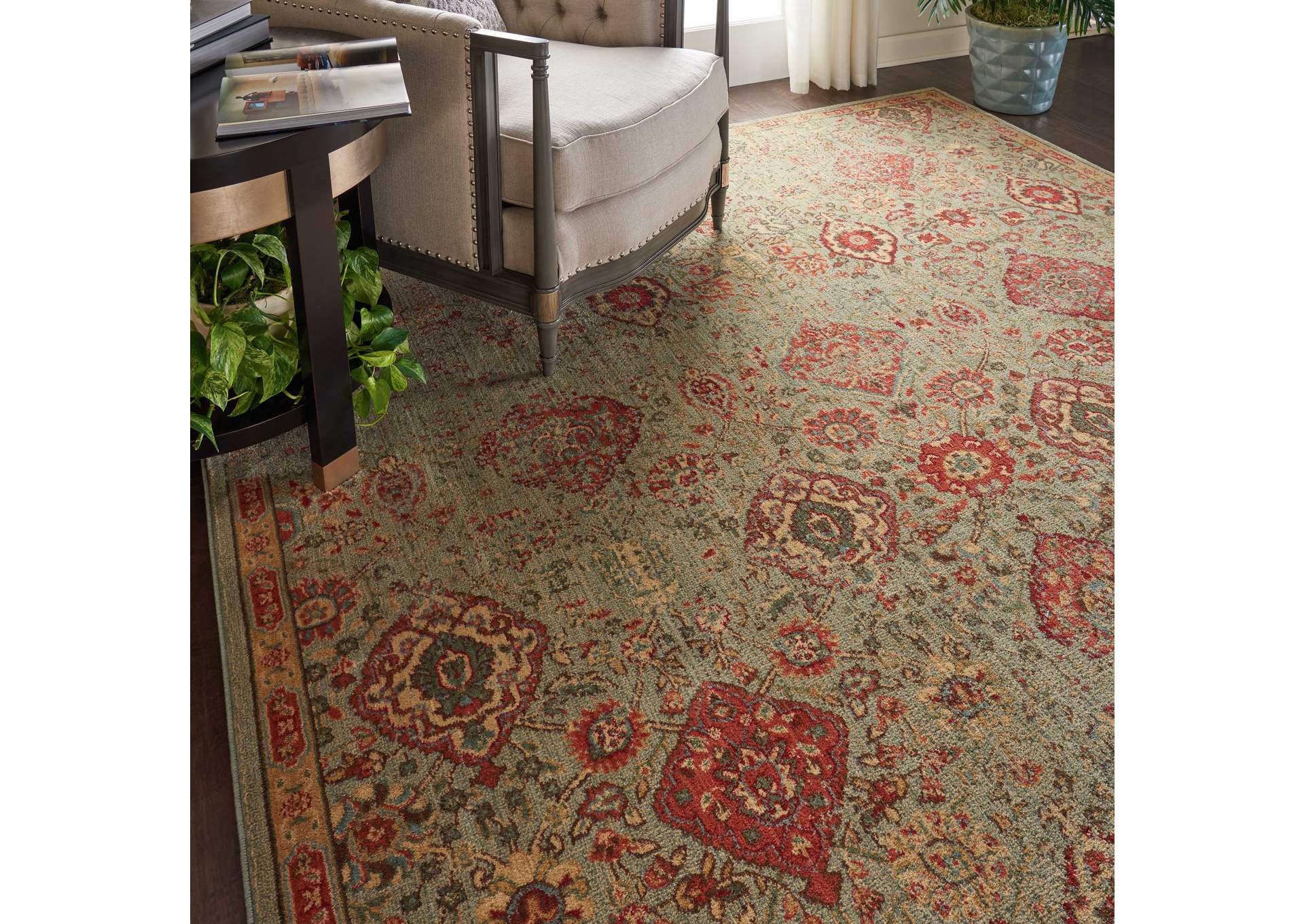 Nourison Somerset ST90 Light Green 8'x11' Oversized Rug,Nourison