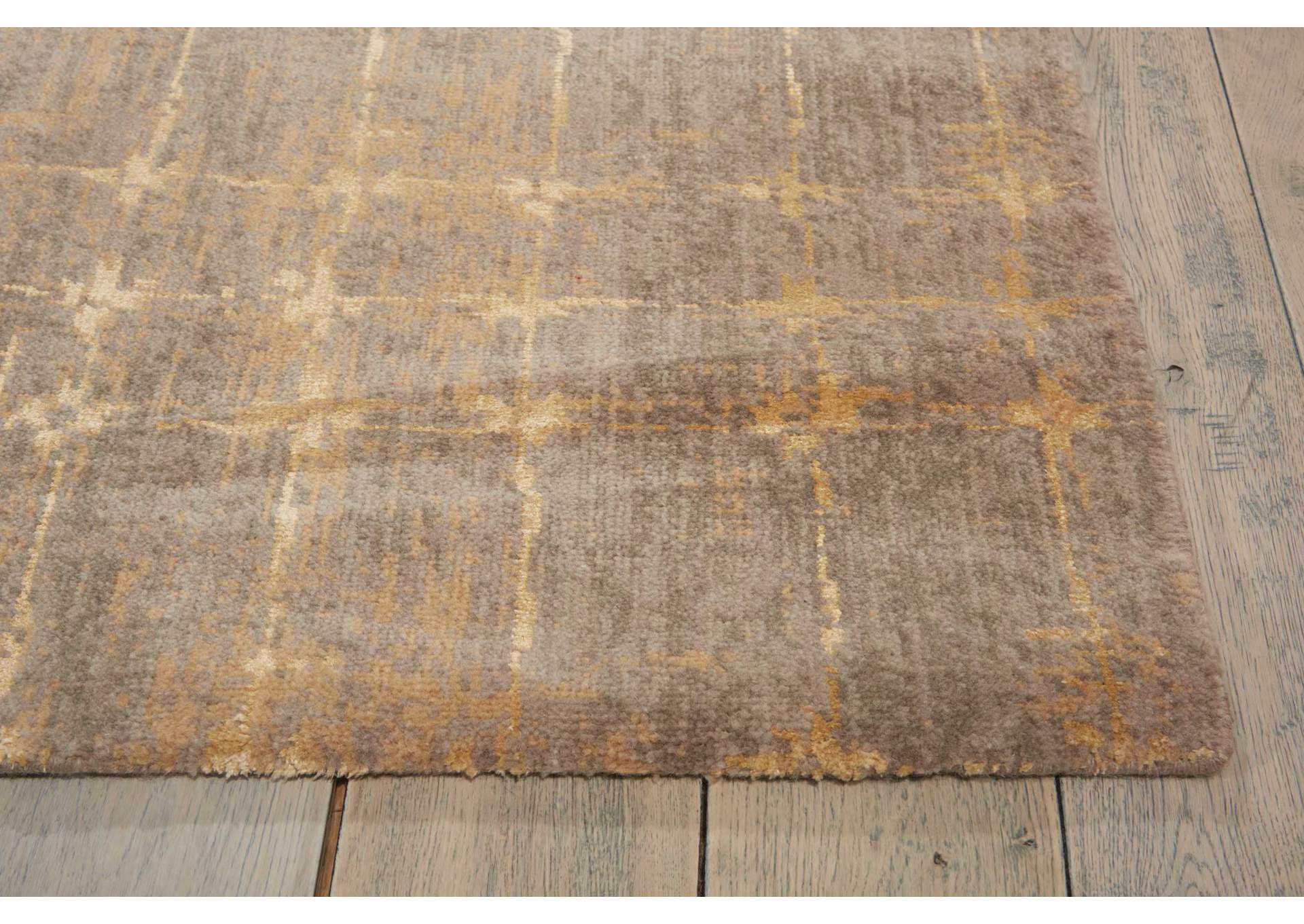 Nourison Silken Allure SLK07 Grey 10' Runner Hallway Rug,Nourison