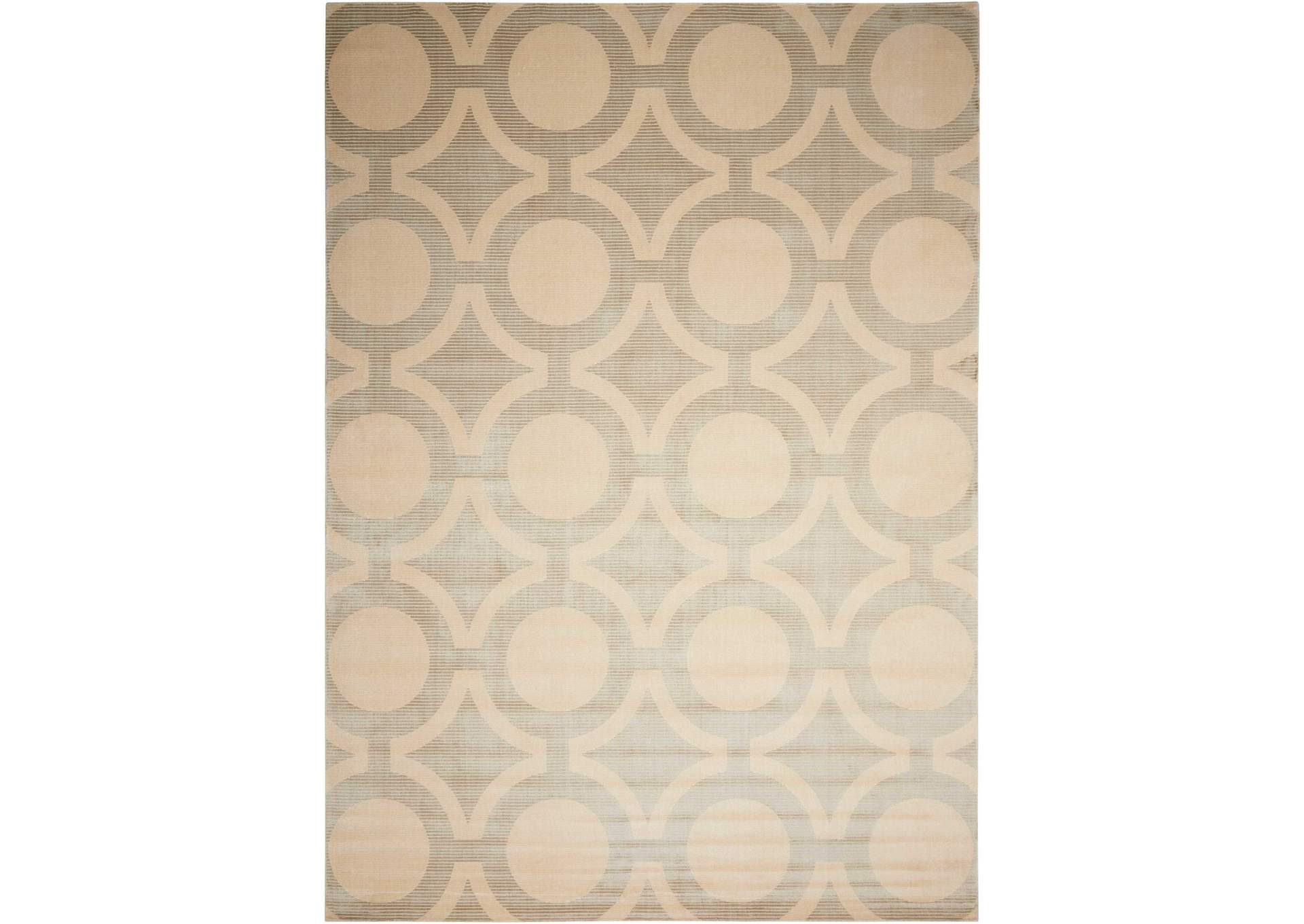 Nourison Luminance LUM01 Beige and White 8'x11' Rug,Nourison