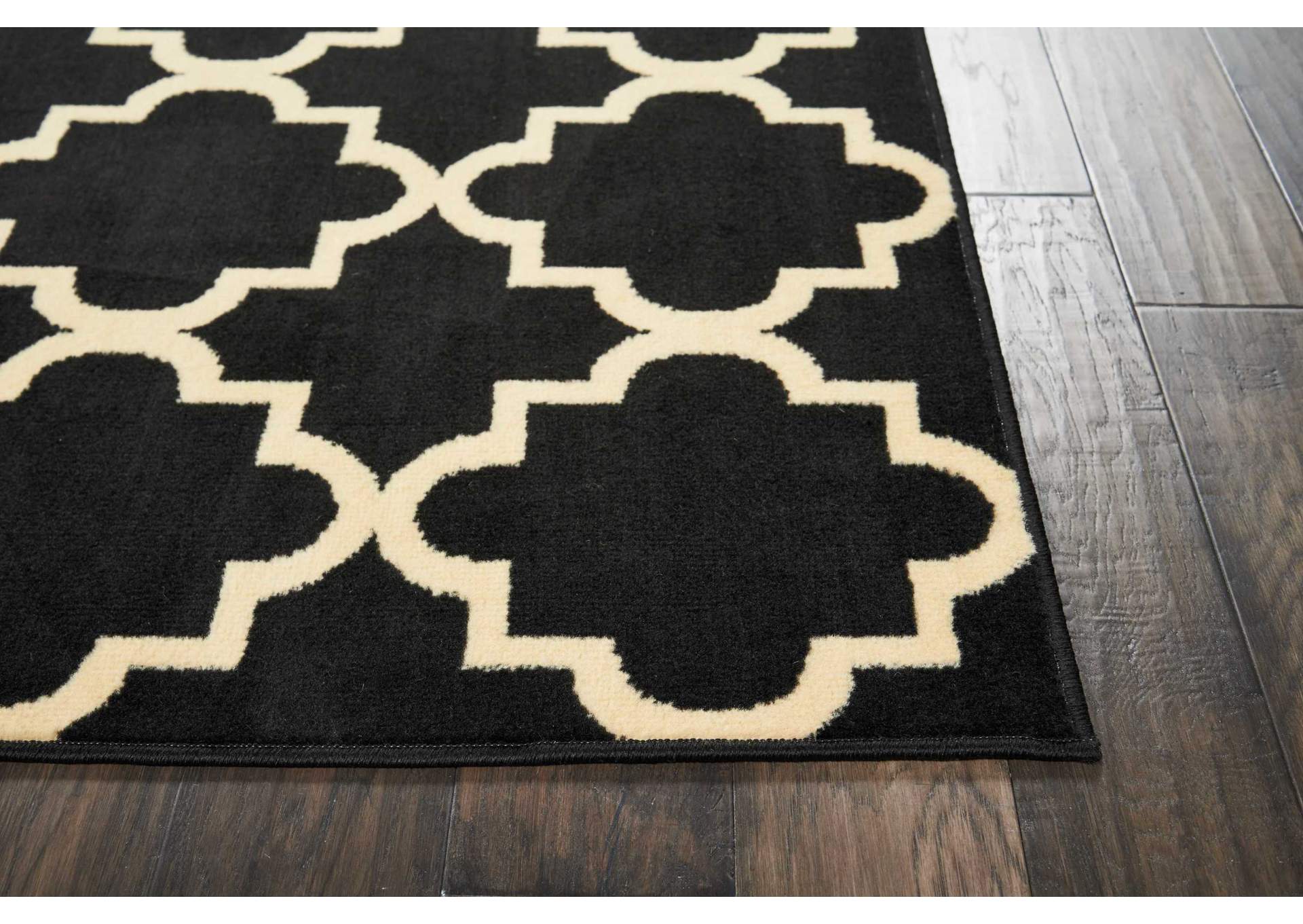 Nourison Grafix GRF08 Black 8'x10' Large Rug,Nourison