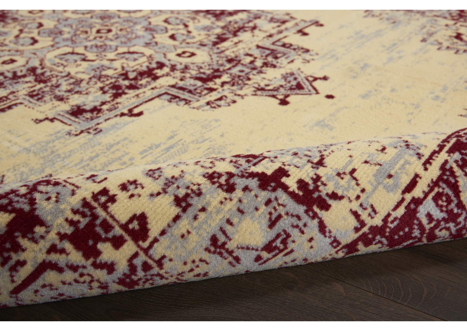 Nourison Grafix GRF14 Red and White 8'x10' Large Rug,Nourison